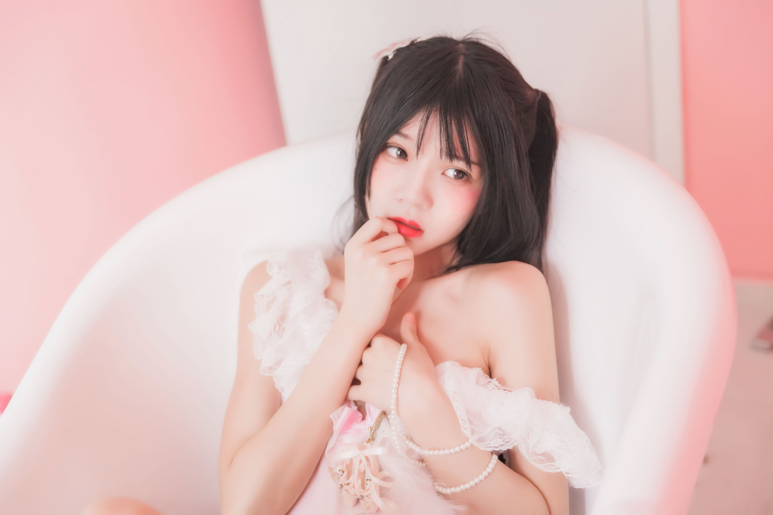 桜桃喵 冬眠系列 粉色浴缸
