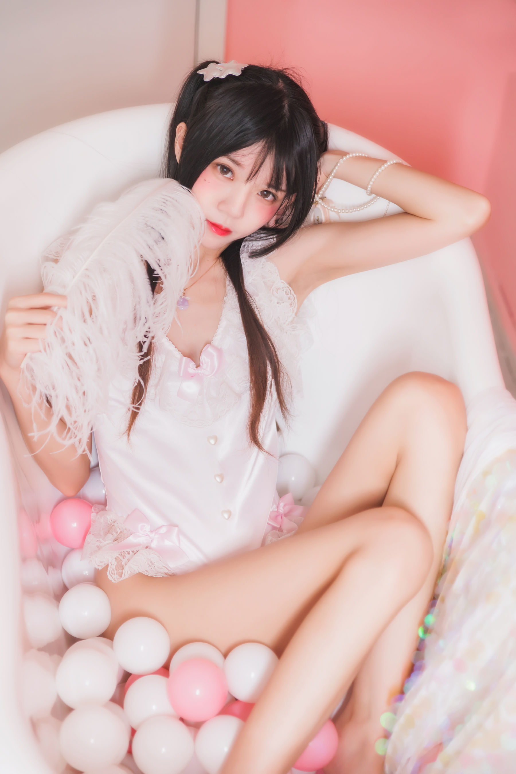 桜桃喵 冬眠系列 粉色浴缸