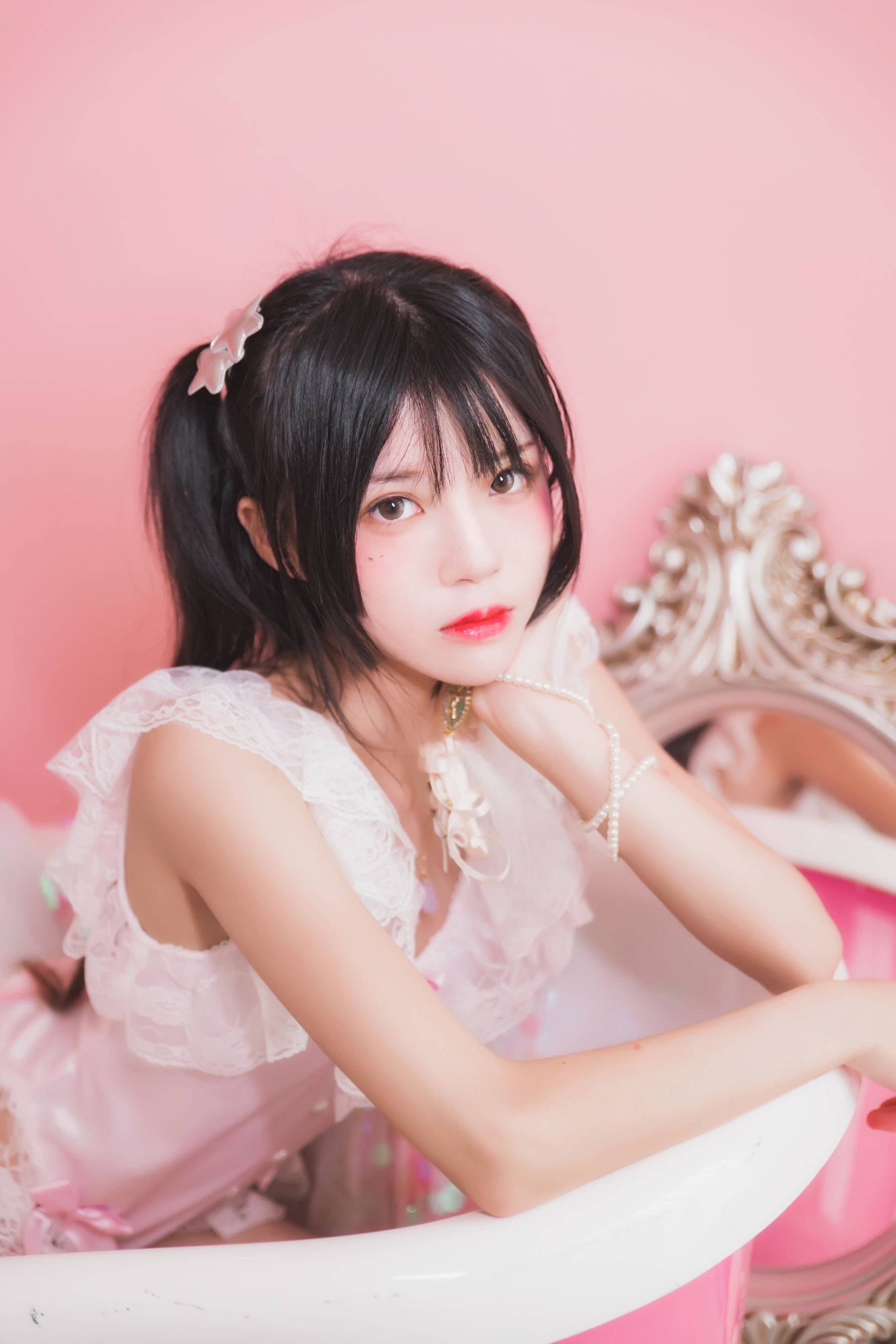 桜桃喵 冬眠系列 粉色浴缸