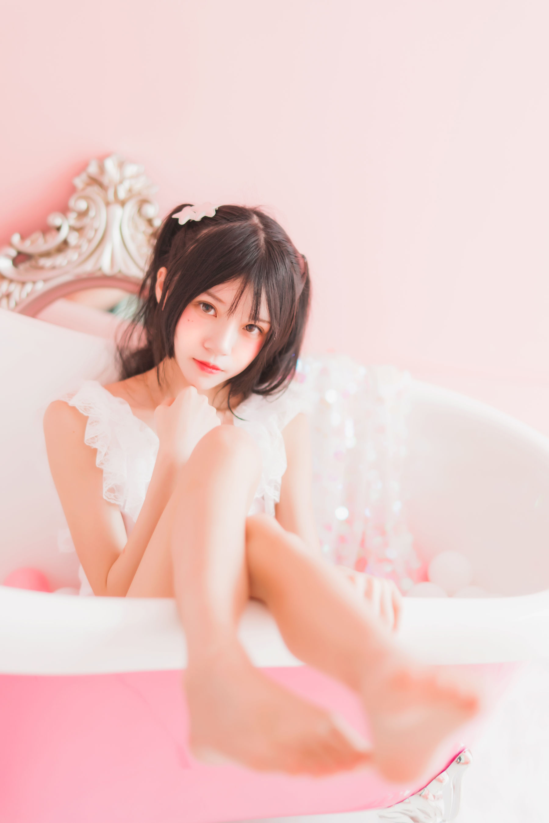 桜桃喵 冬眠系列 粉色浴缸