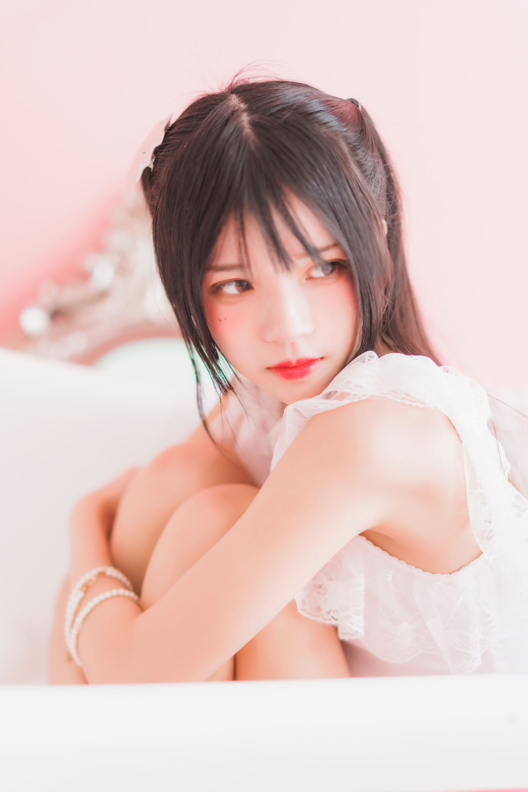桜桃喵 冬眠系列 粉色浴缸
