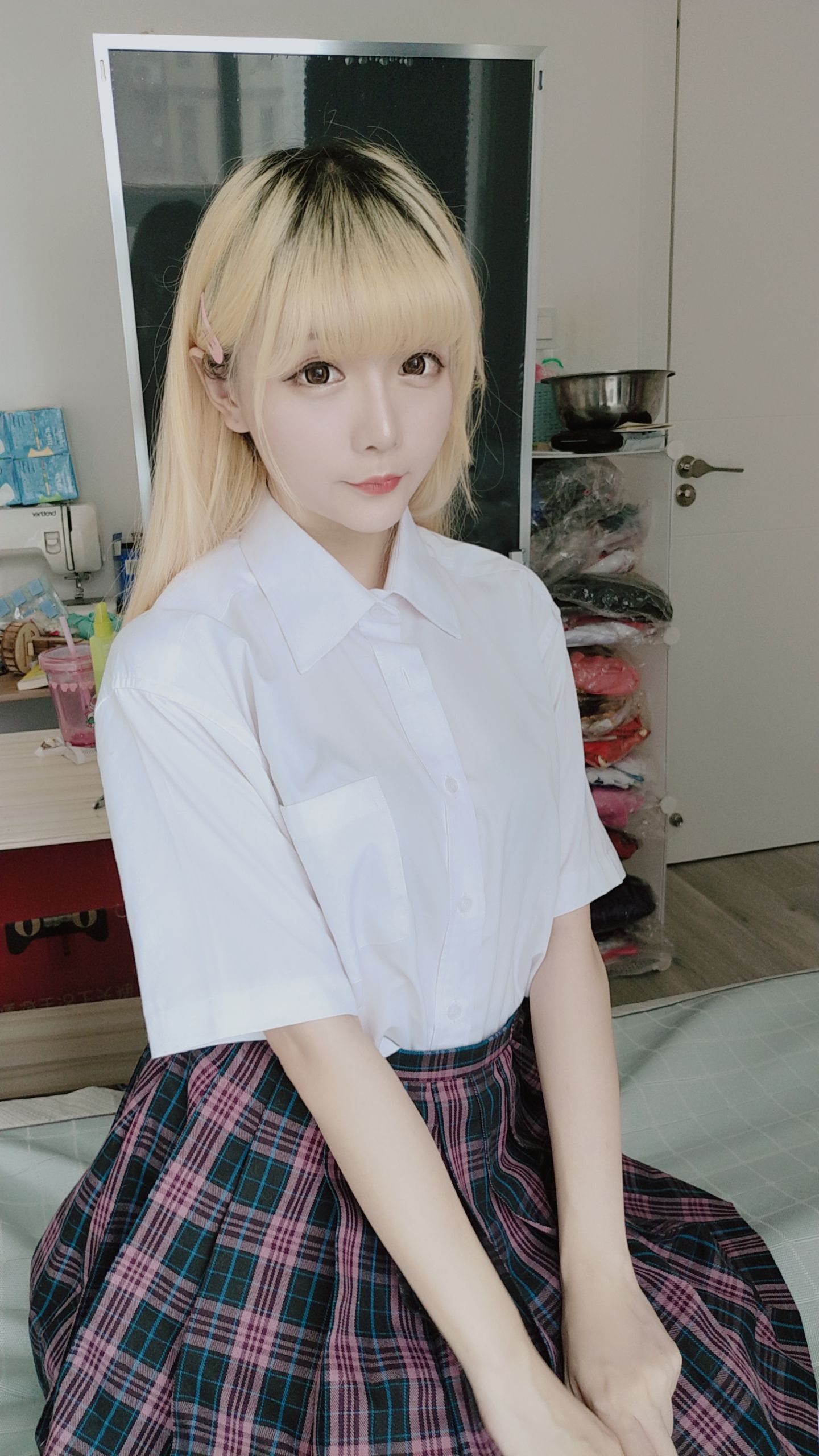 Coser小姐姐星之迟迟 jk格子裙