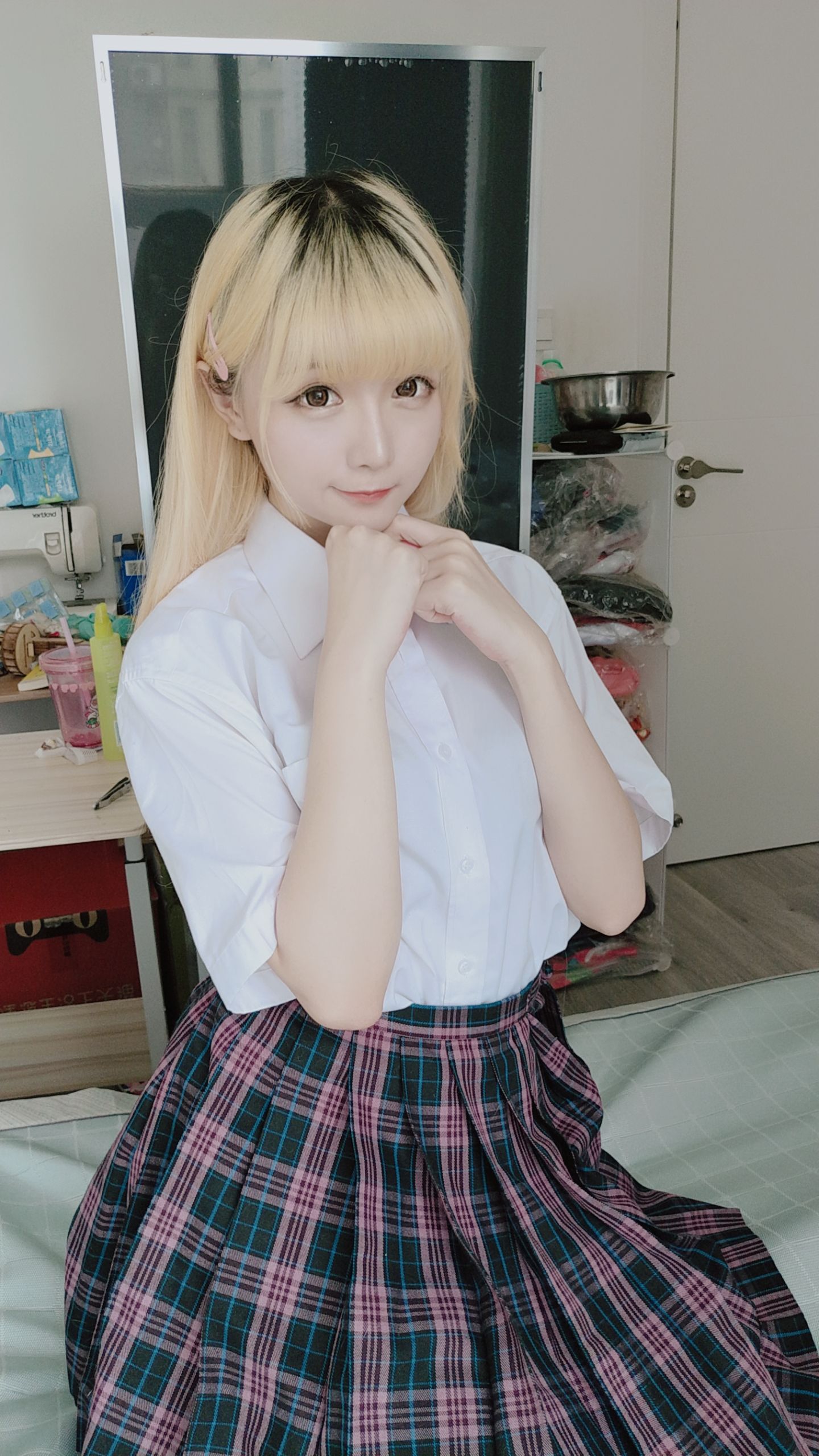 Coser小姐姐星之迟迟 jk格子裙