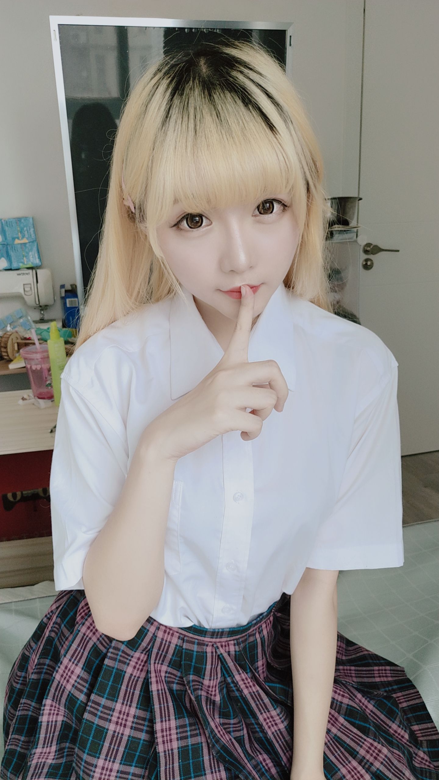 Coser小姐姐星之迟迟 jk格子裙