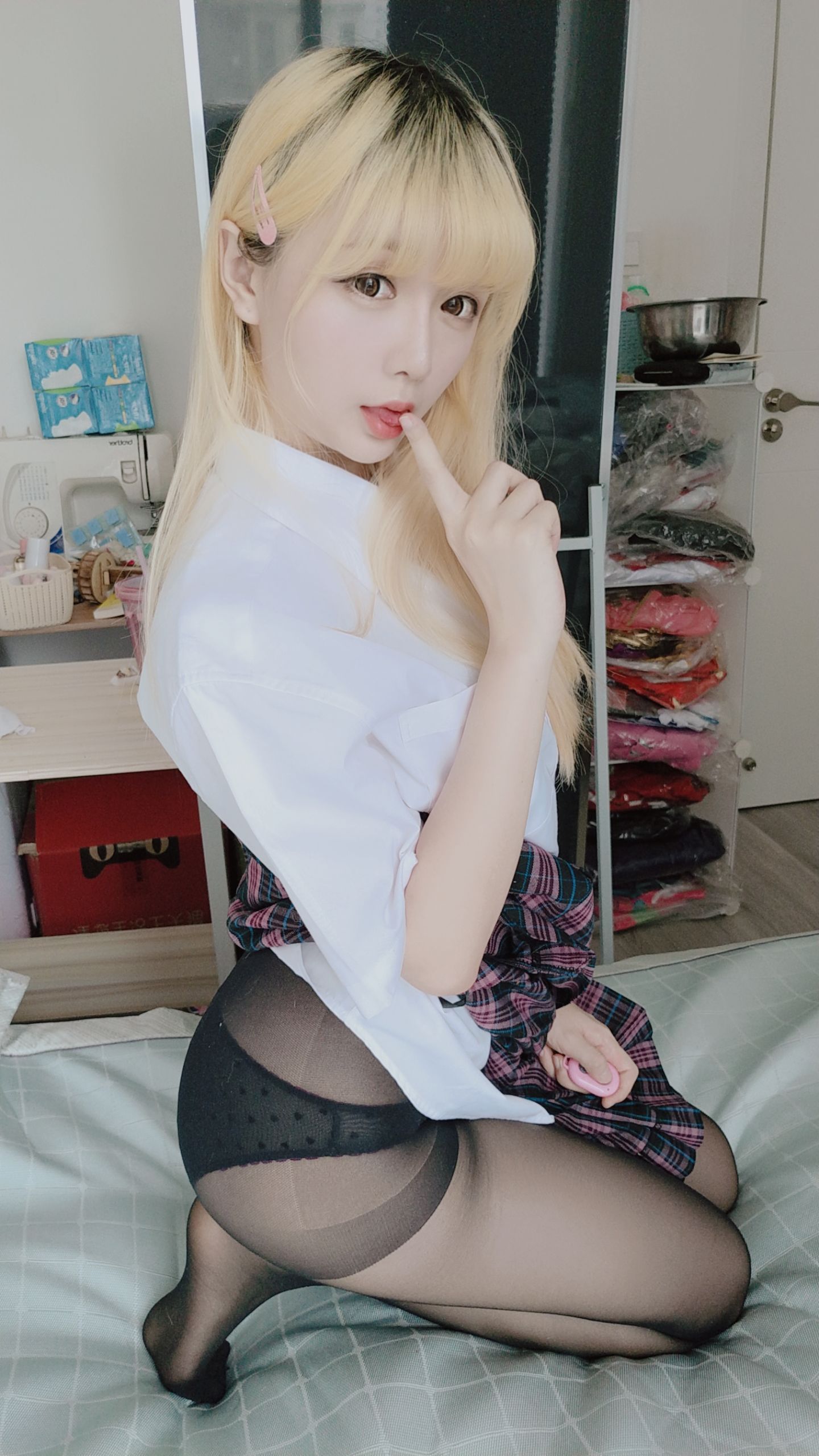 Coser小姐姐星之迟迟 jk格子裙