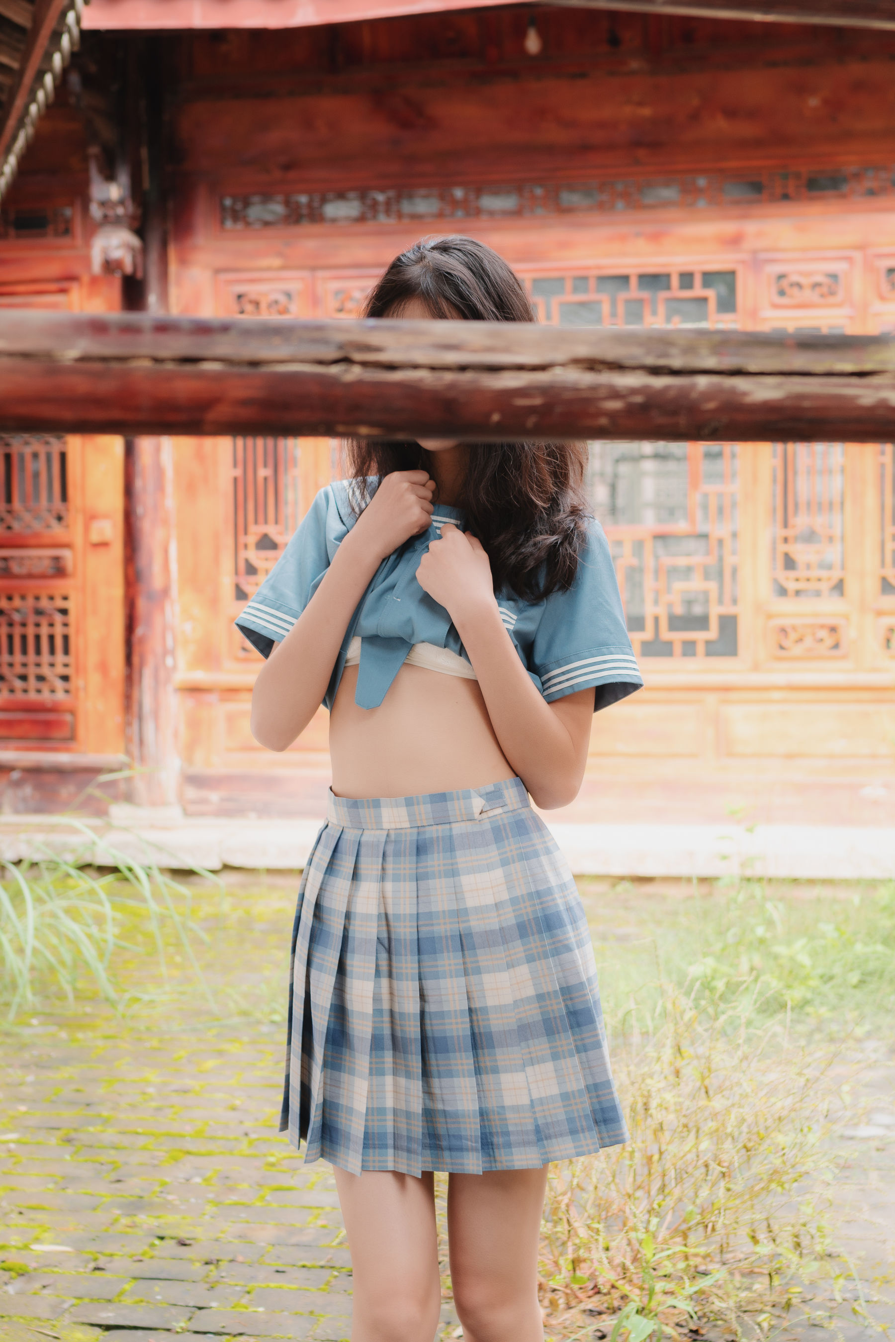 清纯妹子西瓜 丽江写真JK户外