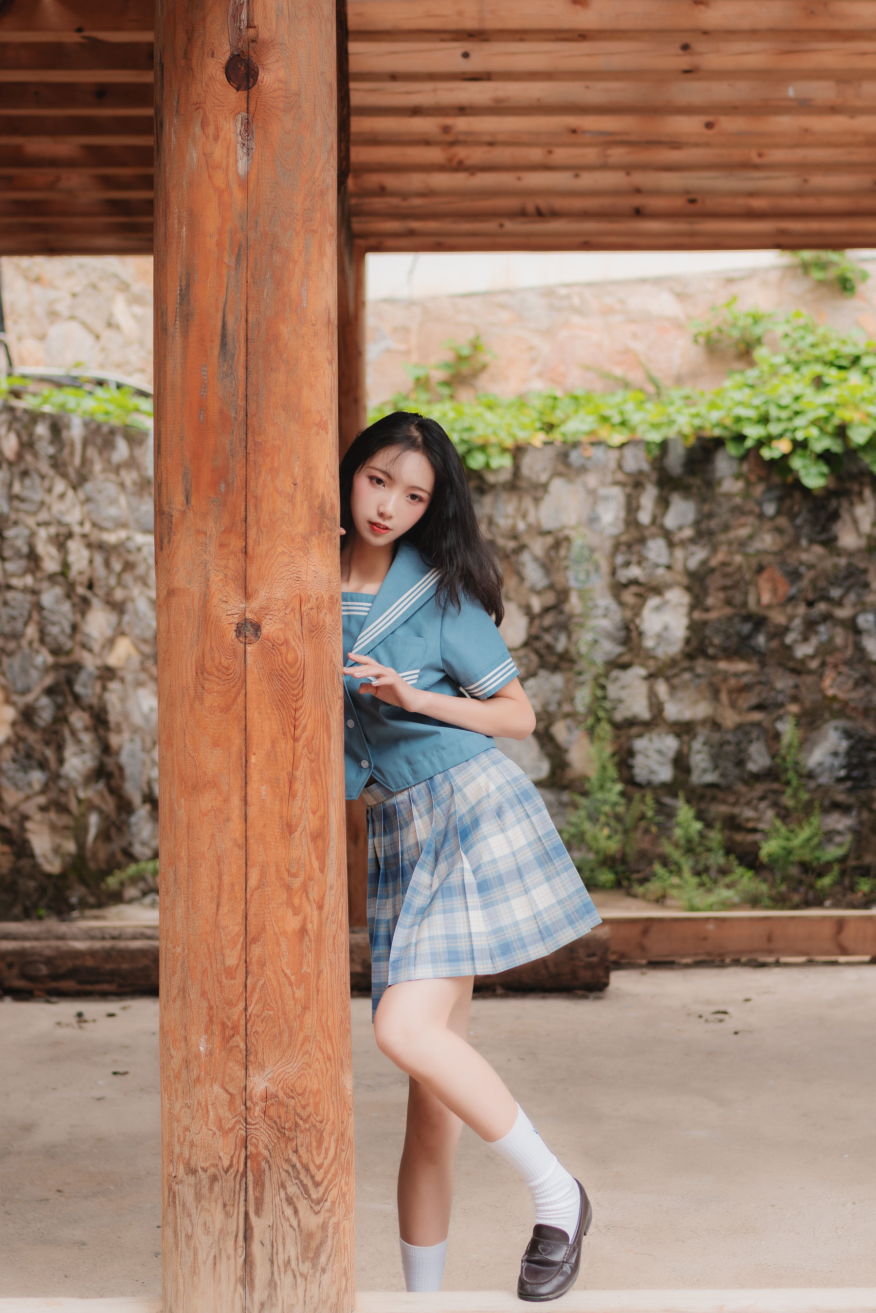 清纯妹子西瓜 丽江写真JK户外