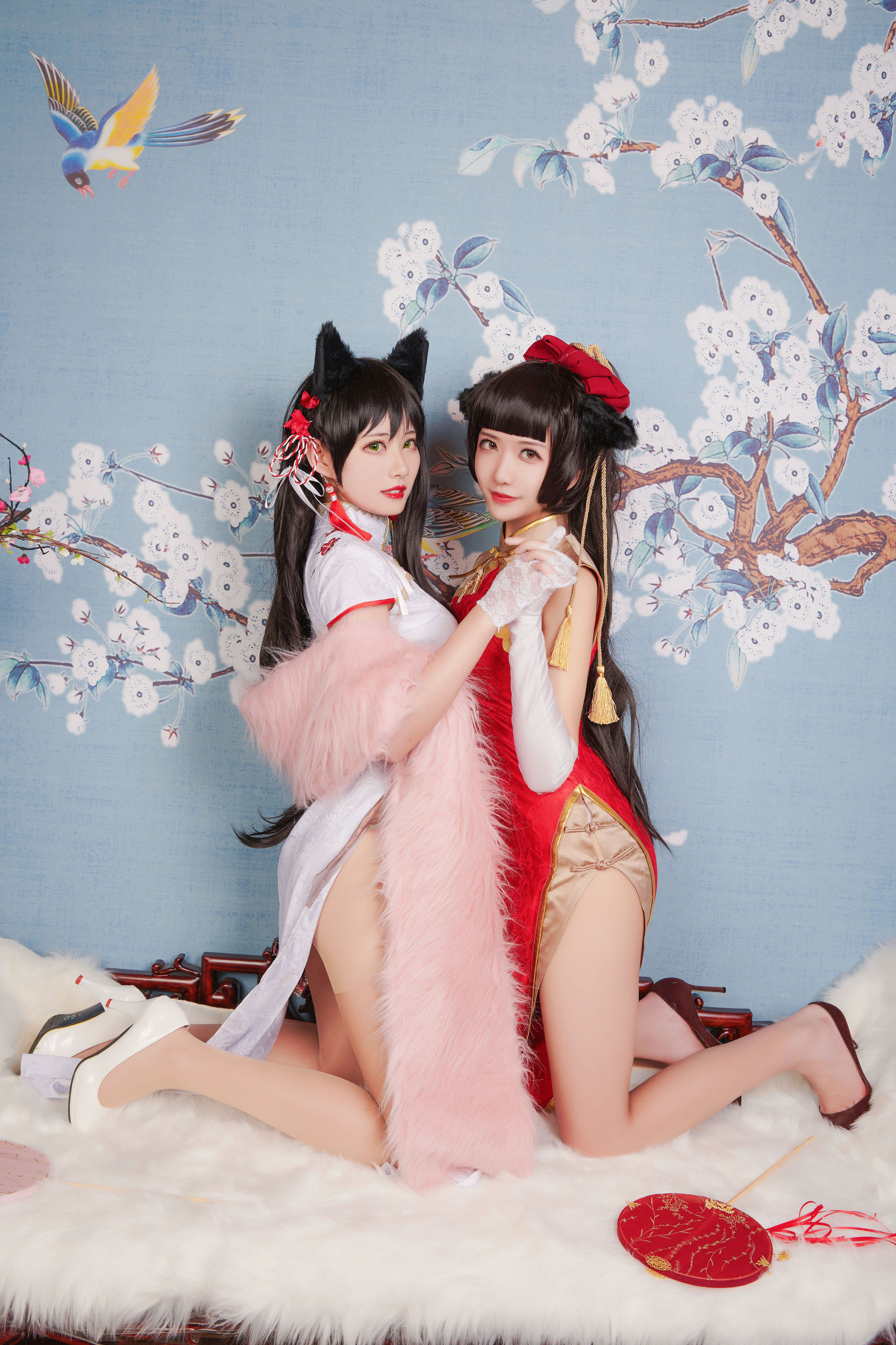 源纱希喵喵喵&Meiyi_烛墨 犬獒旗袍