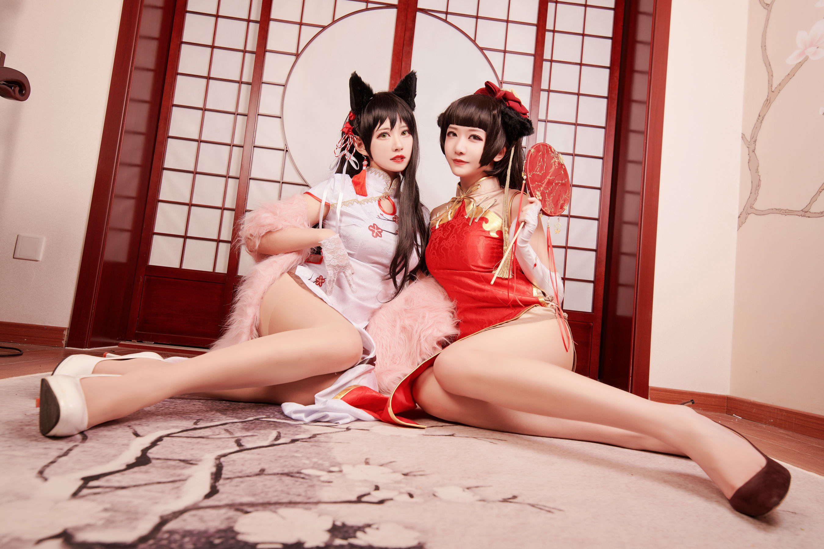 源纱希喵喵喵&Meiyi_烛墨 犬獒旗袍
