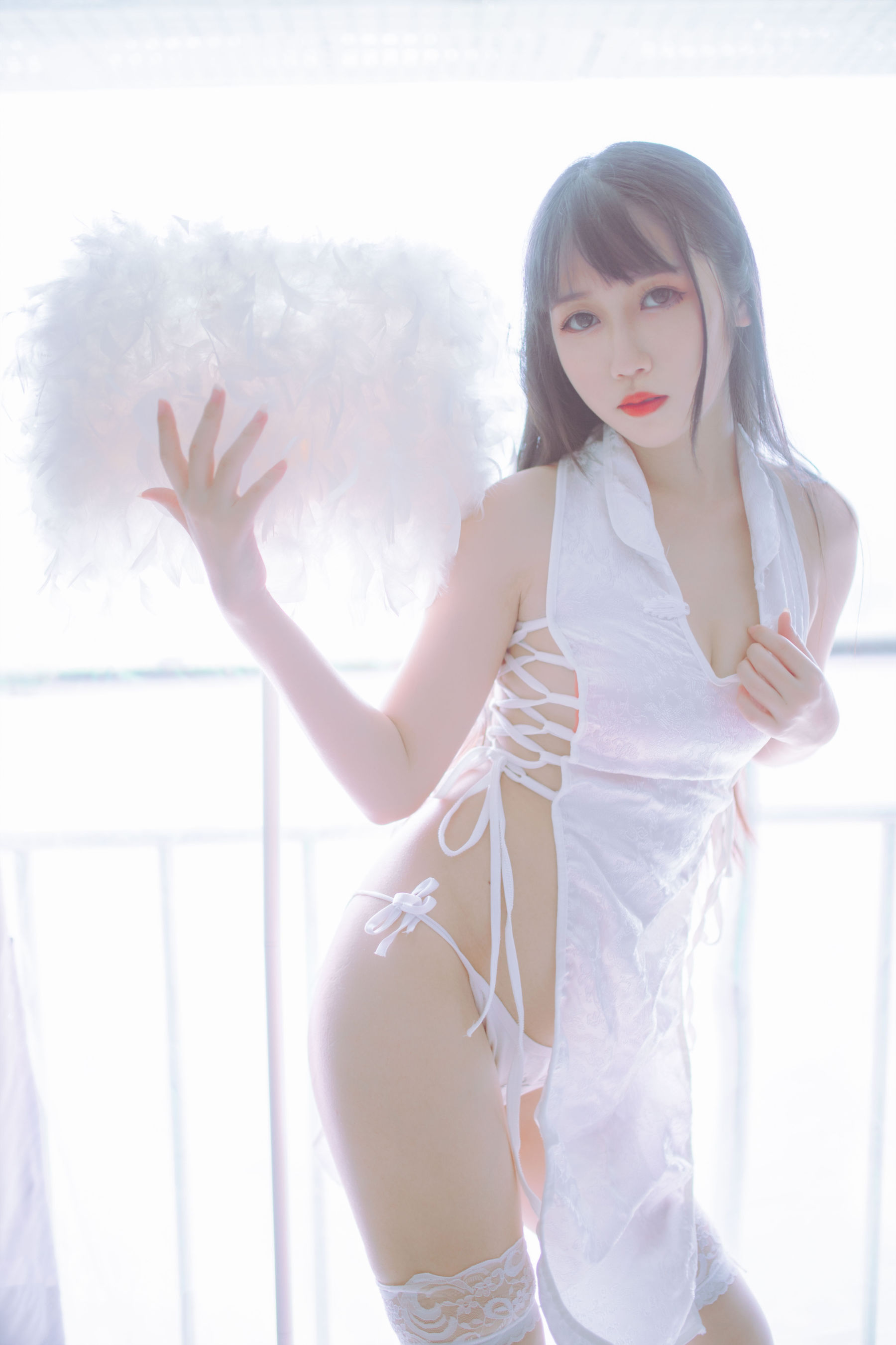 抖娘-利世图集 抖娘×不呆猫 黑白旗袍双子