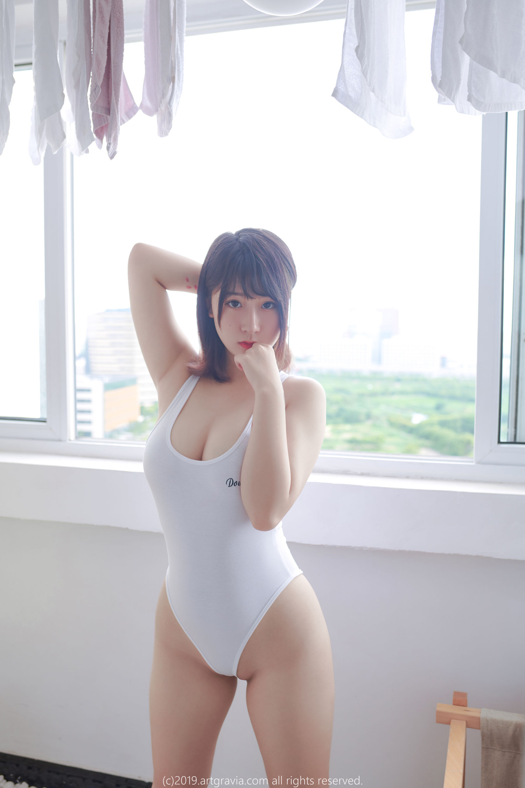 [ARTGRAVIA] 猫九酱Sakura 高叉连体衣&齐逼小短裙