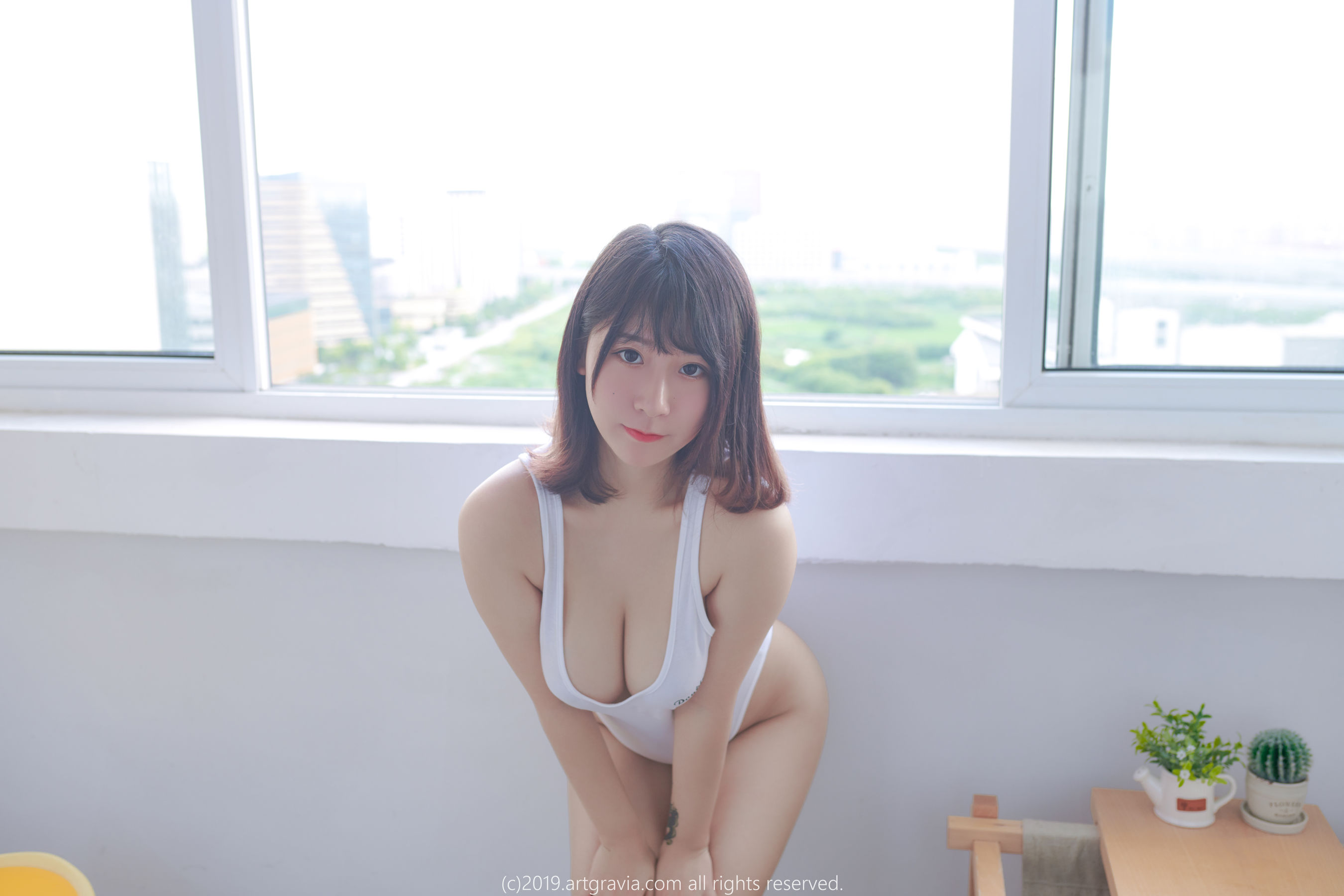 [ARTGRAVIA] 猫九酱Sakura 高叉连体衣&齐逼小短裙