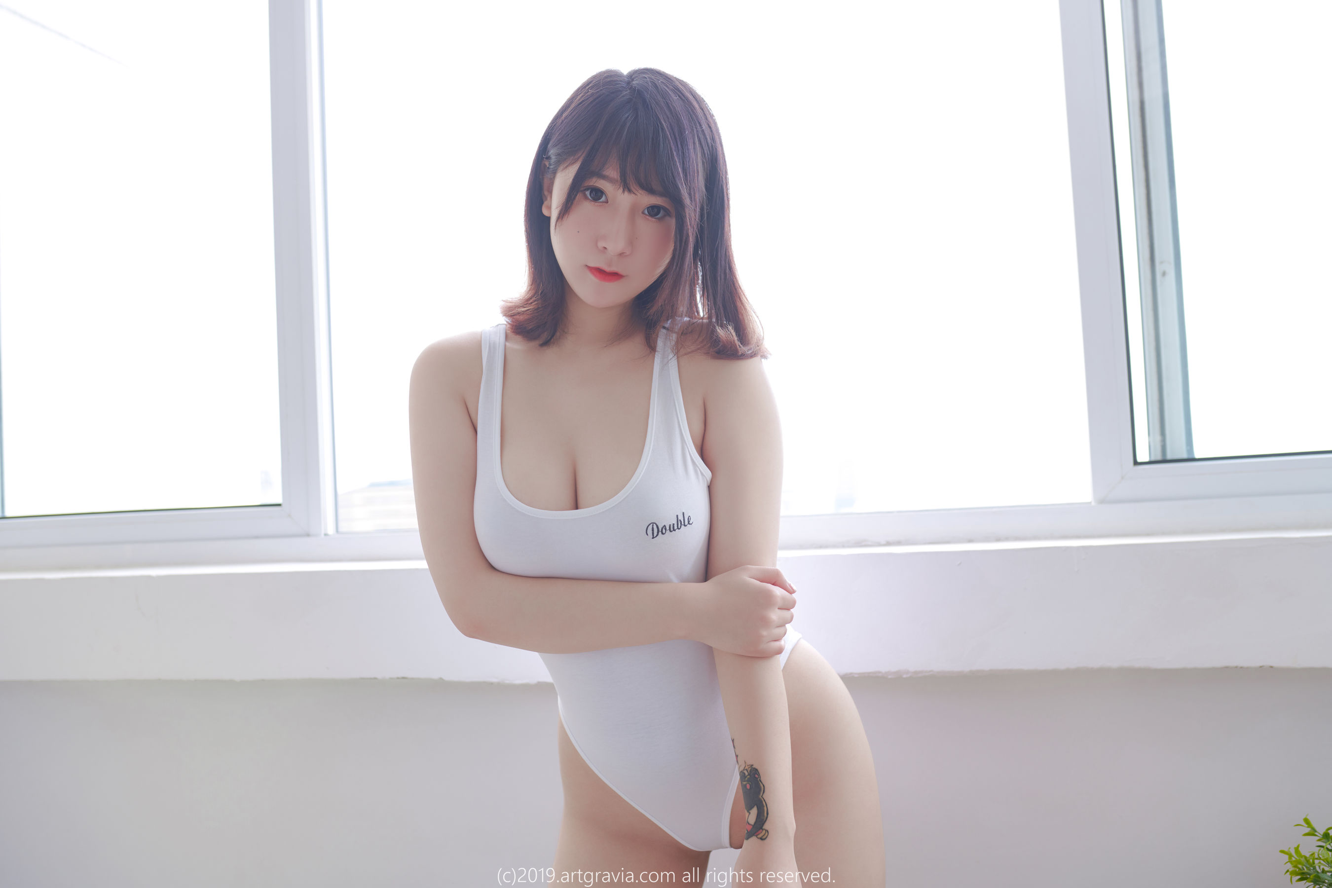 [ARTGRAVIA] 猫九酱Sakura 高叉连体衣&齐逼小短裙
