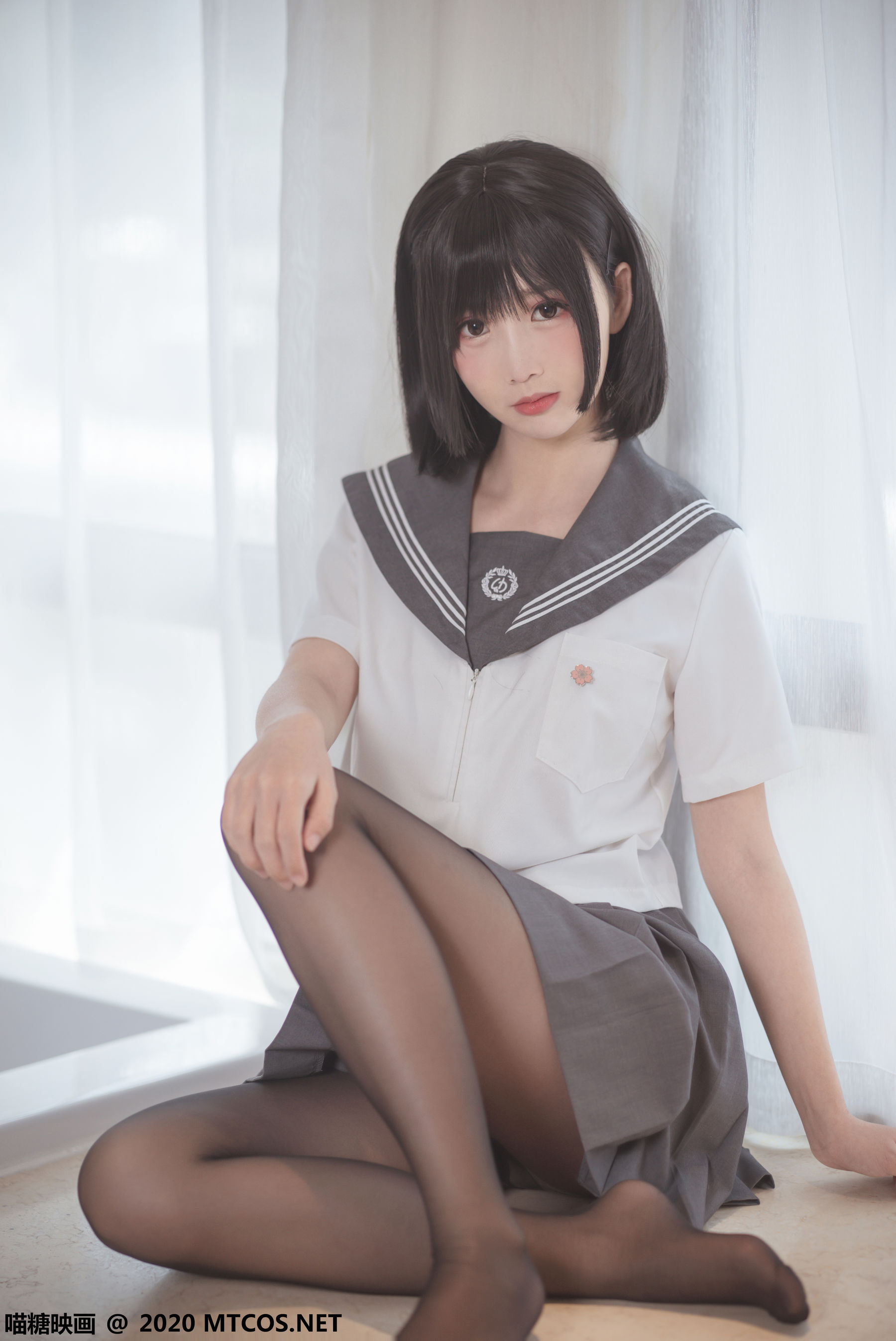 [喵糖映画] JKL.017 面饼仙儿 黑丝JK制服