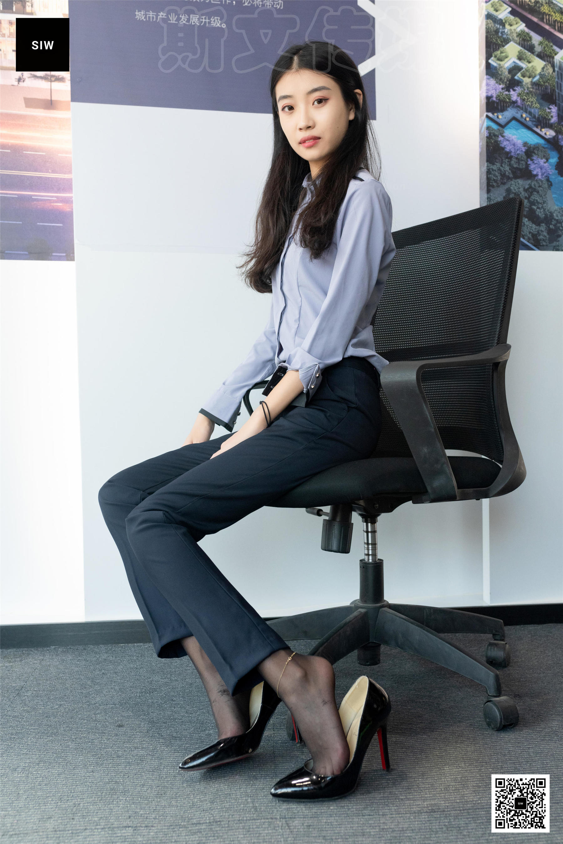 [斯文传媒SIW]  蓉儿 女总裁职业白领制服衬衣长裤工装