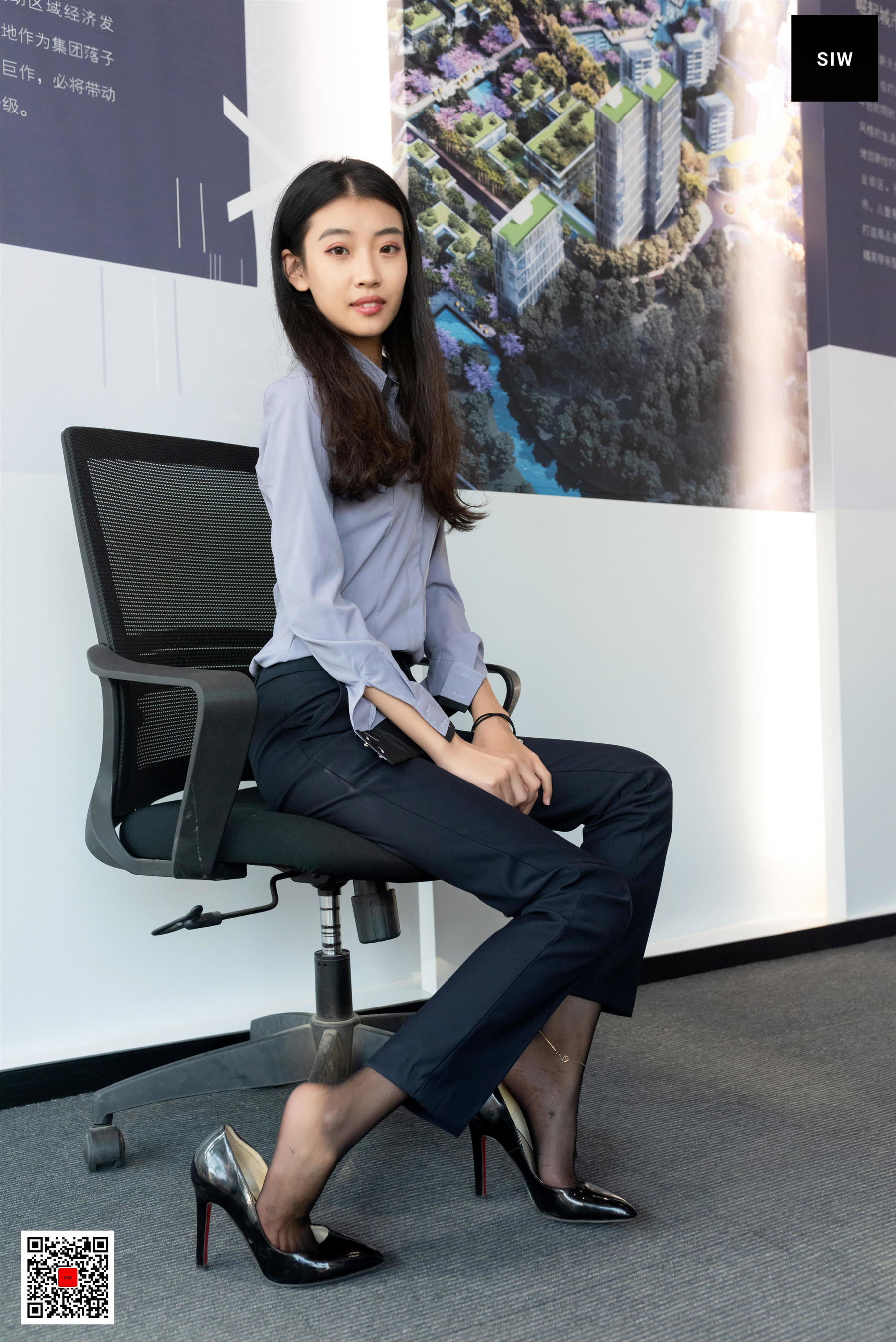 [斯文传媒SIW]  蓉儿 女总裁职业白领制服衬衣长裤工装