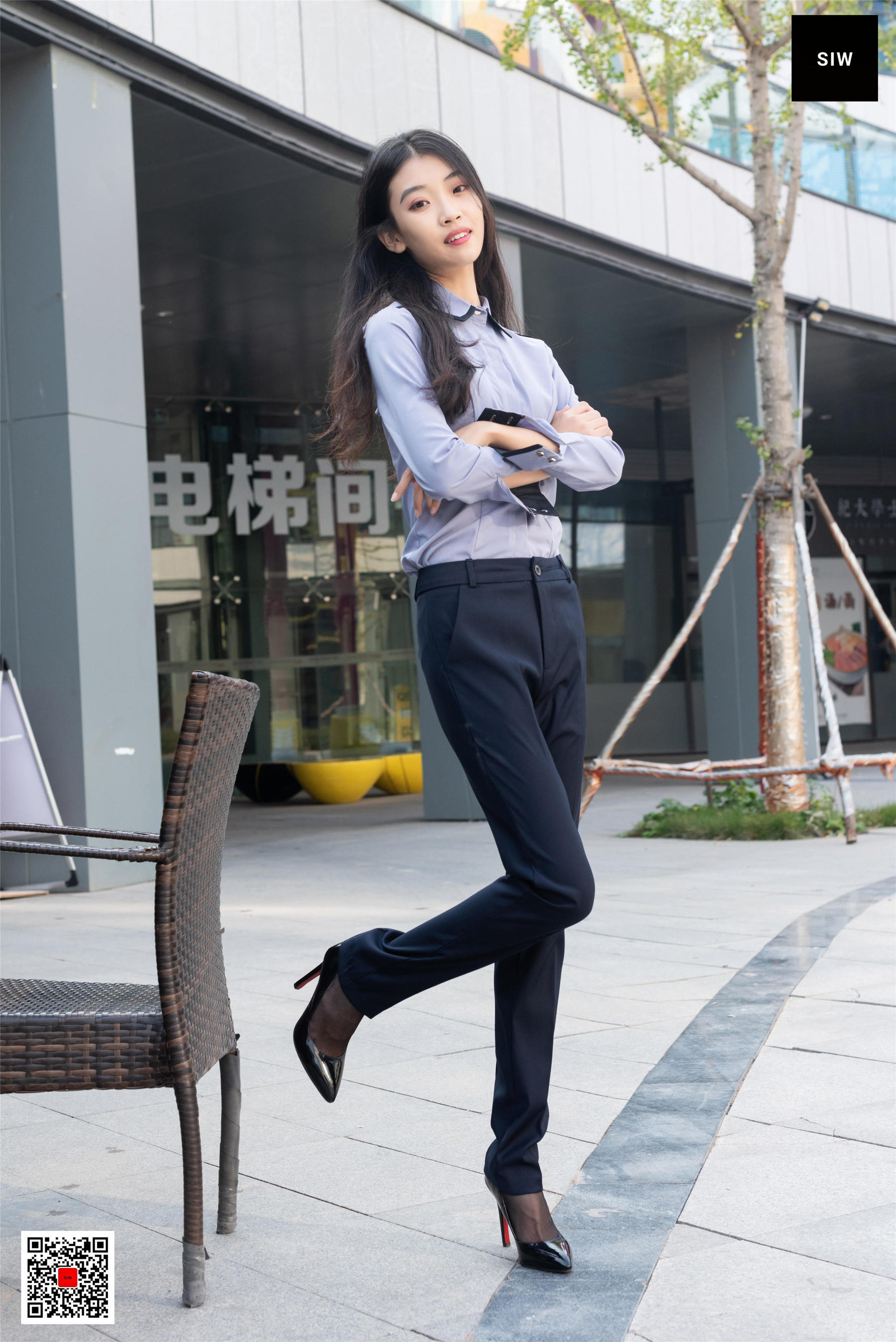 [斯文传媒SIW]  蓉儿 女总裁职业白领制服衬衣长裤工装