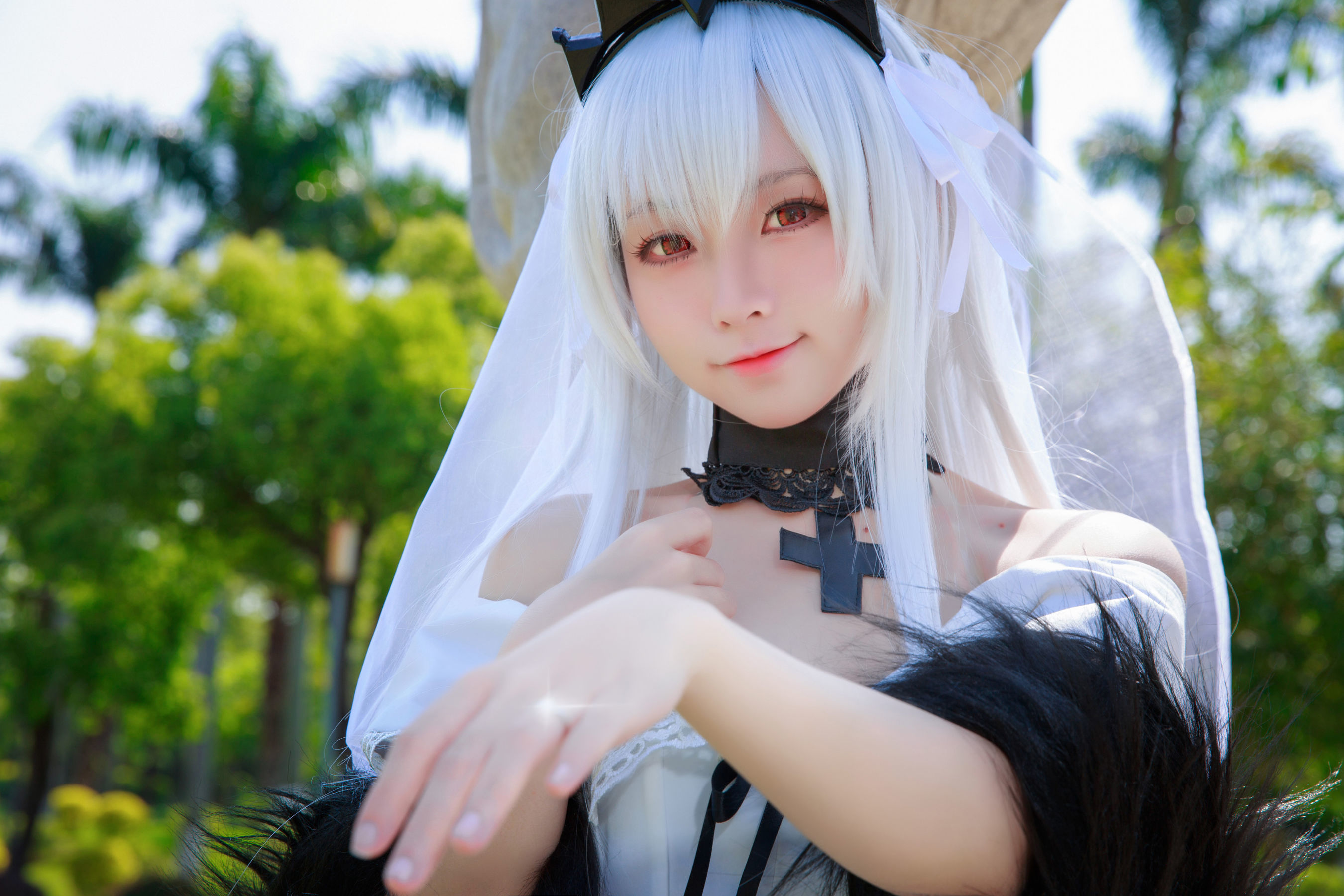 [COS福利] 动漫博主G44不会受伤 - 98K婚纱 德皇
