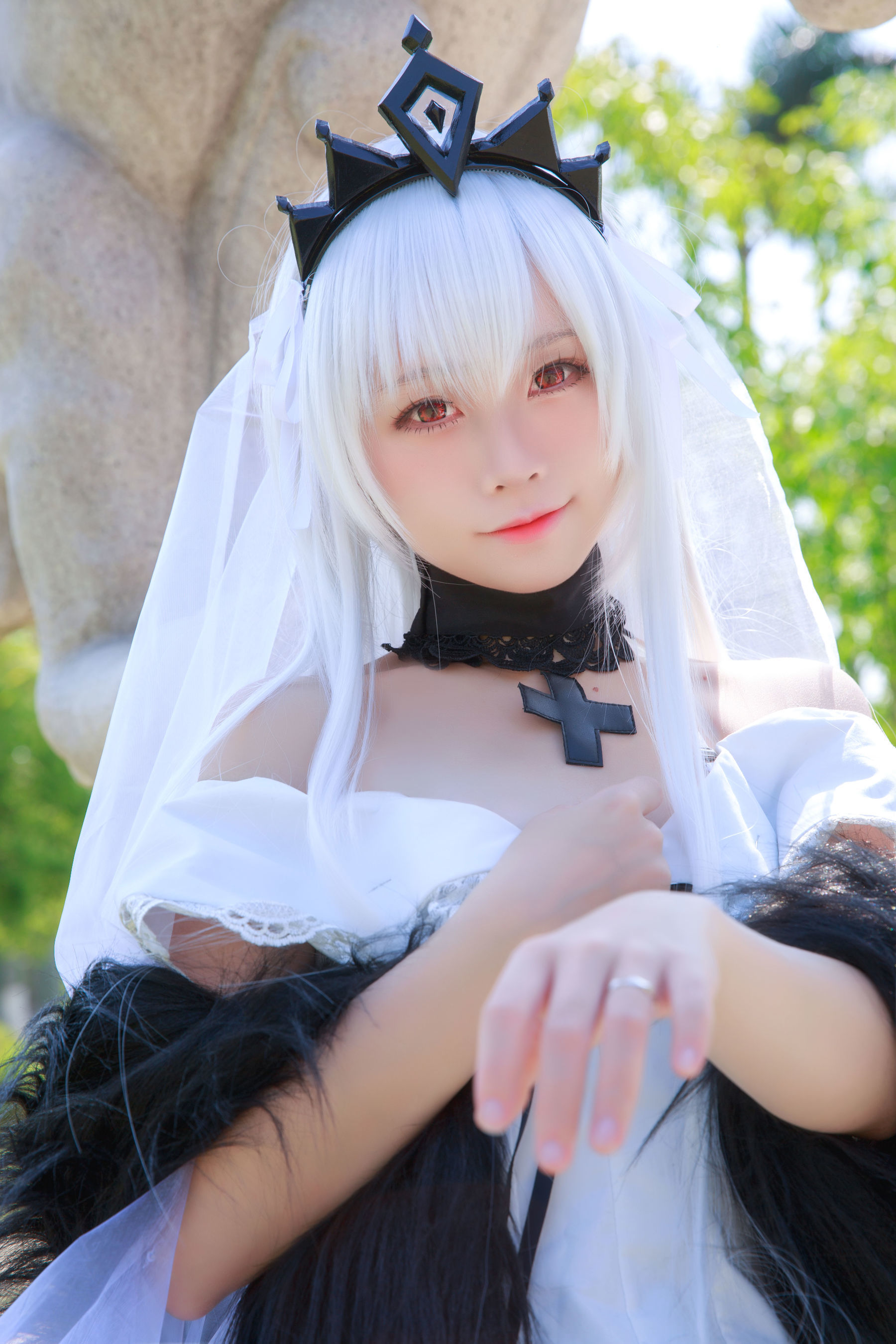 [COS福利] 动漫博主G44不会受伤 - 98K婚纱 德皇