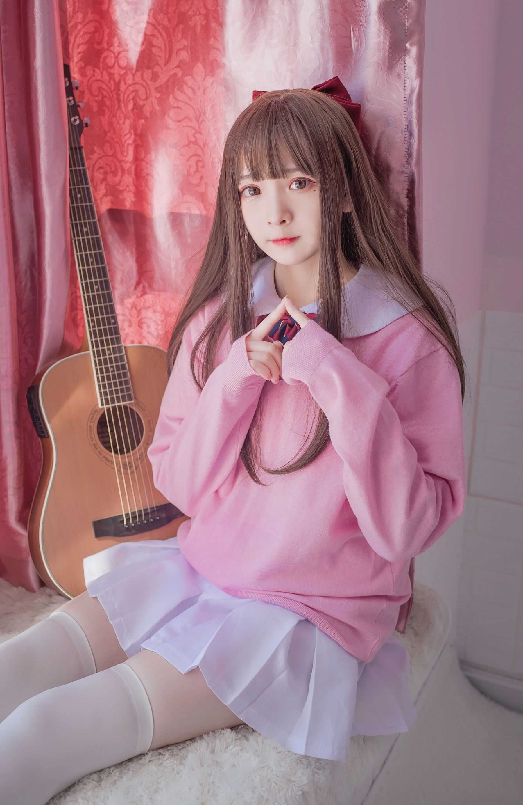 [COS福利] 二次元美女古川kagura - 粉色JK