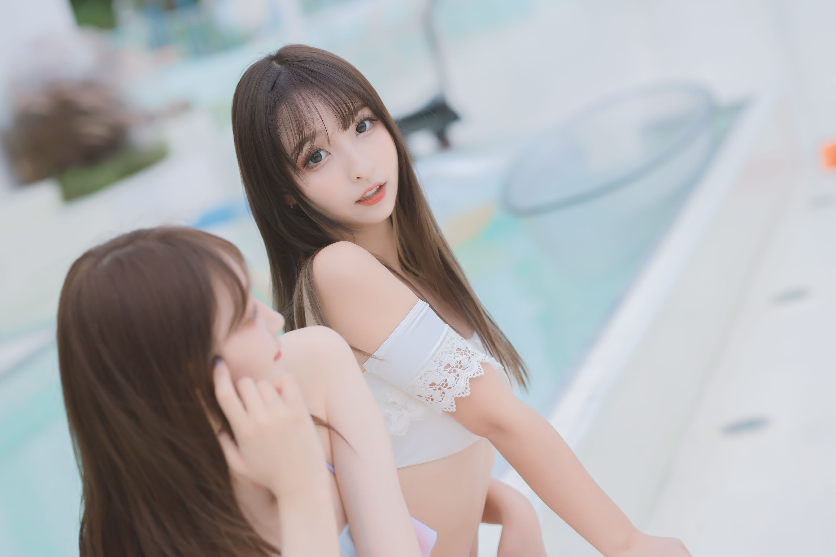 [COS福利] 萝莉神楽板真冬之笑颜水时计-夏日比基尼