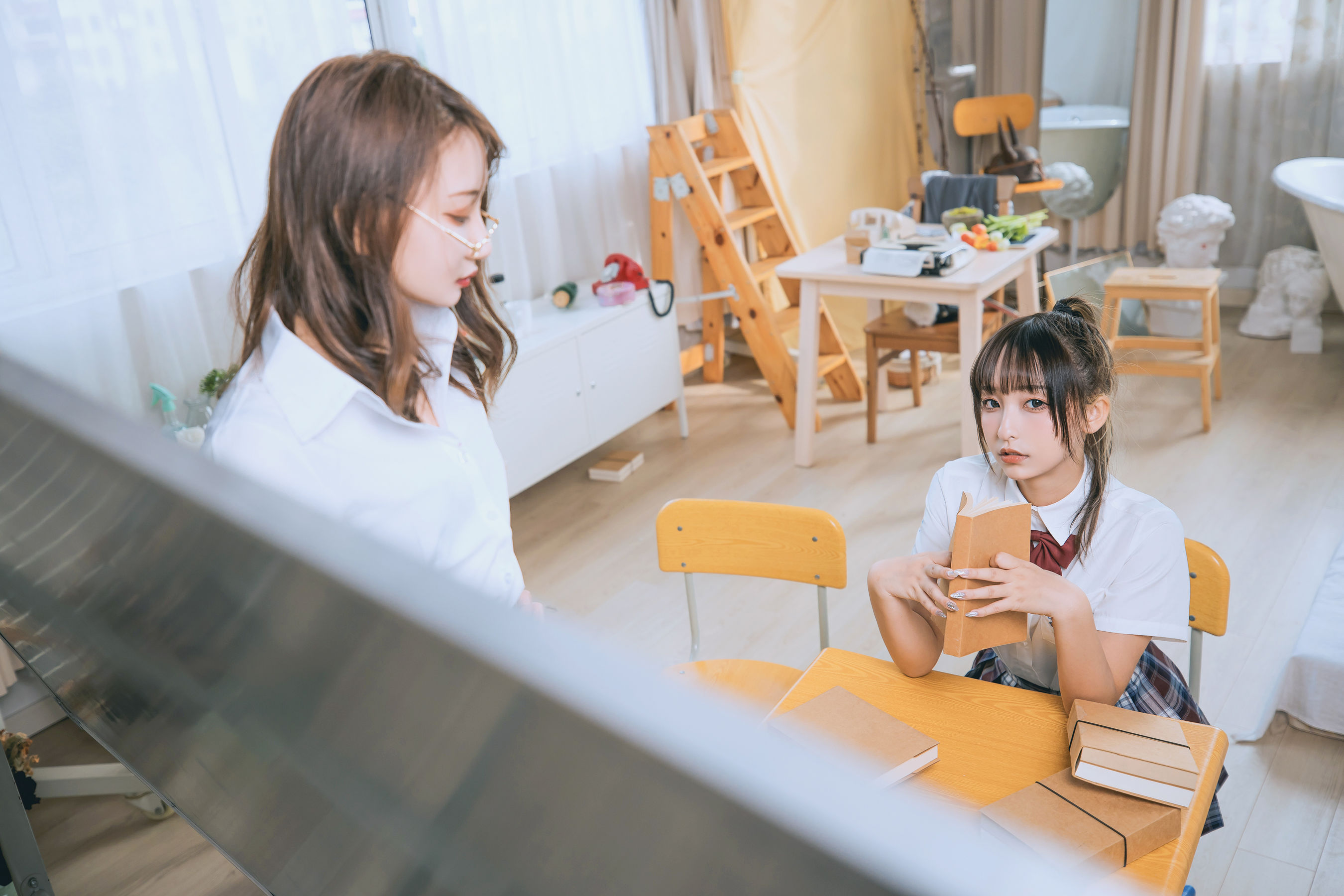 [COS福利] 萝莉神楽板真冬之数之歌-百合教室