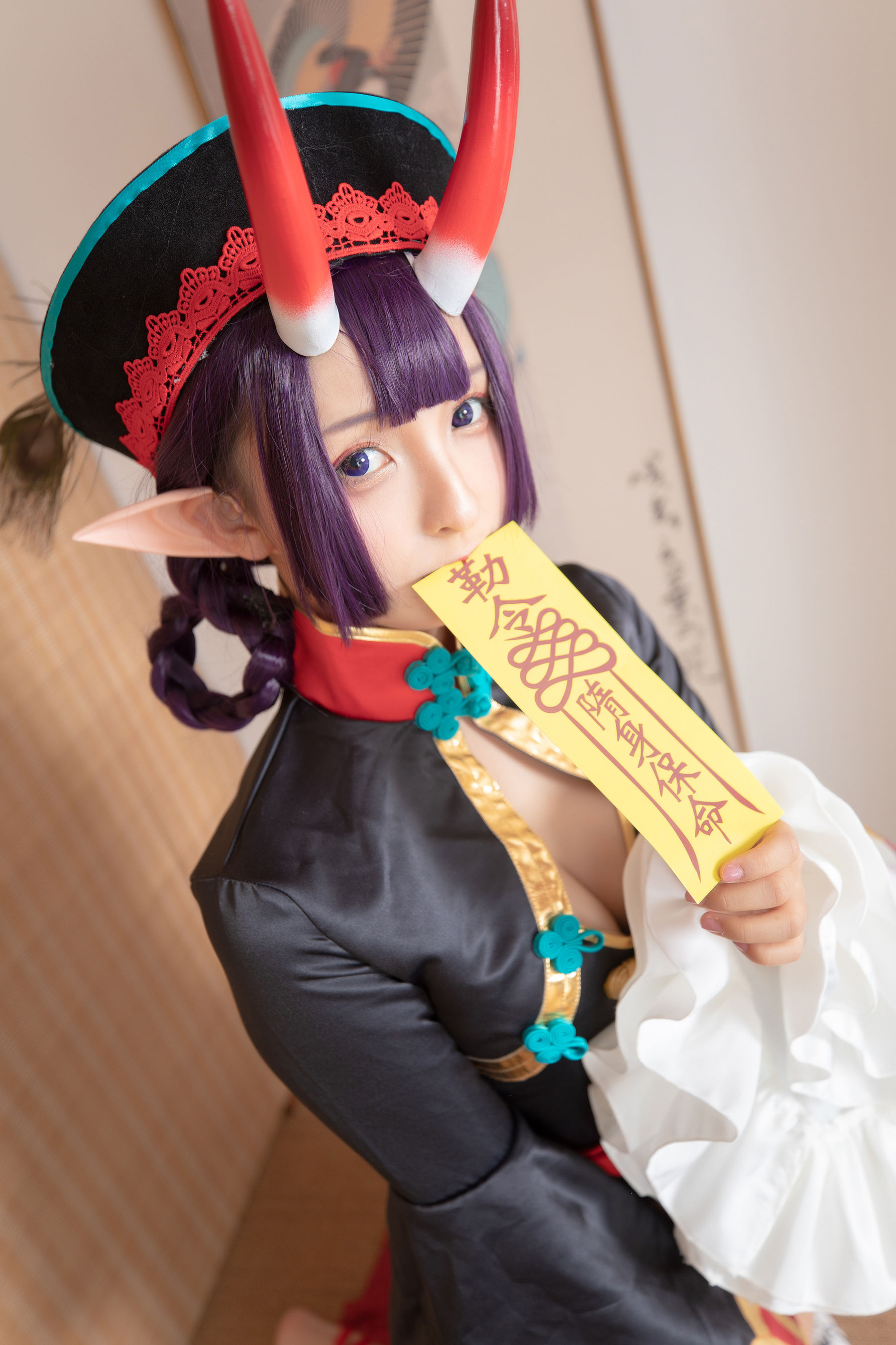 [COS福利] 萝莉神楽板真冬之果実の酒気-酒吞cos