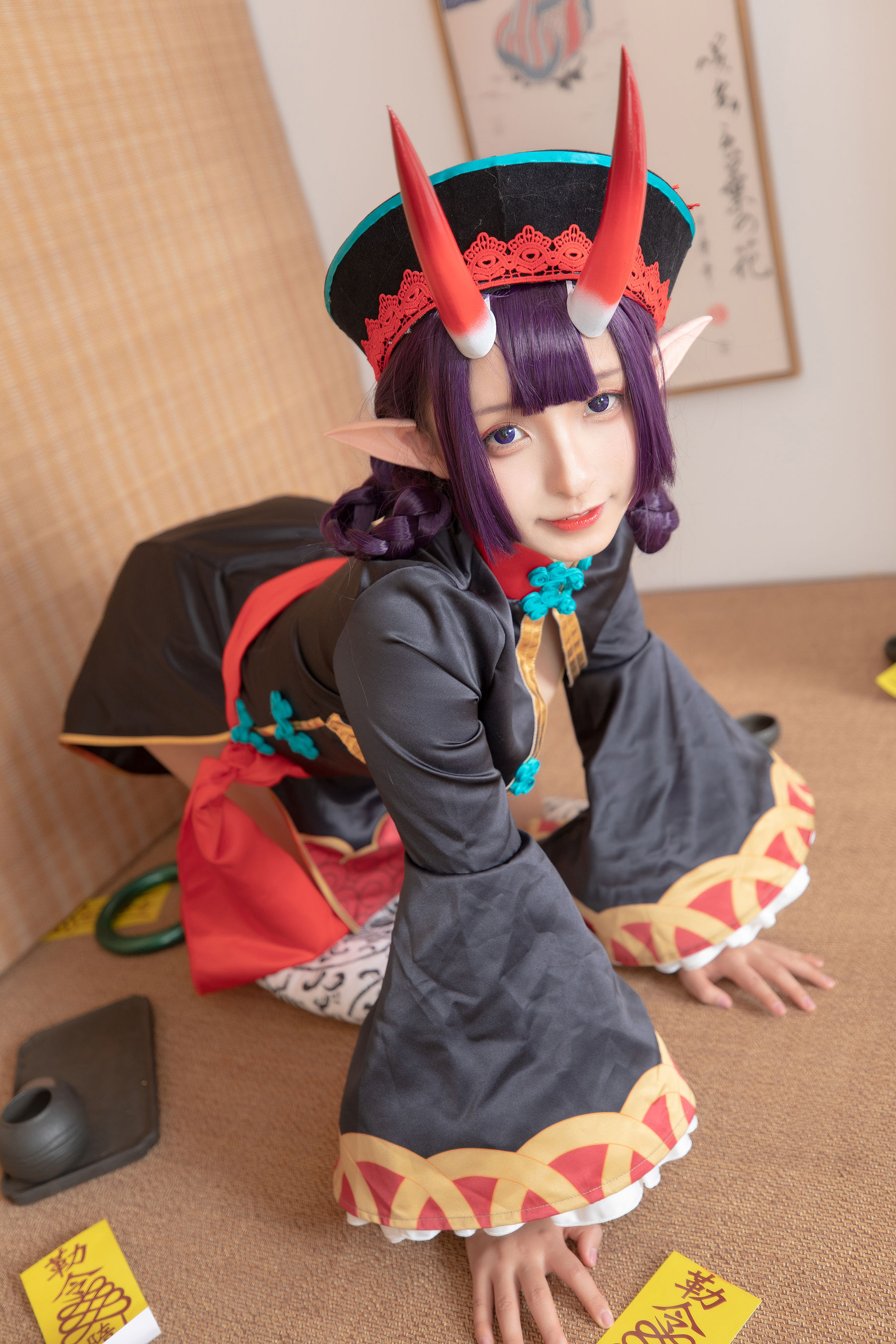 [COS福利] 萝莉神楽板真冬之果実の酒気-酒吞cos