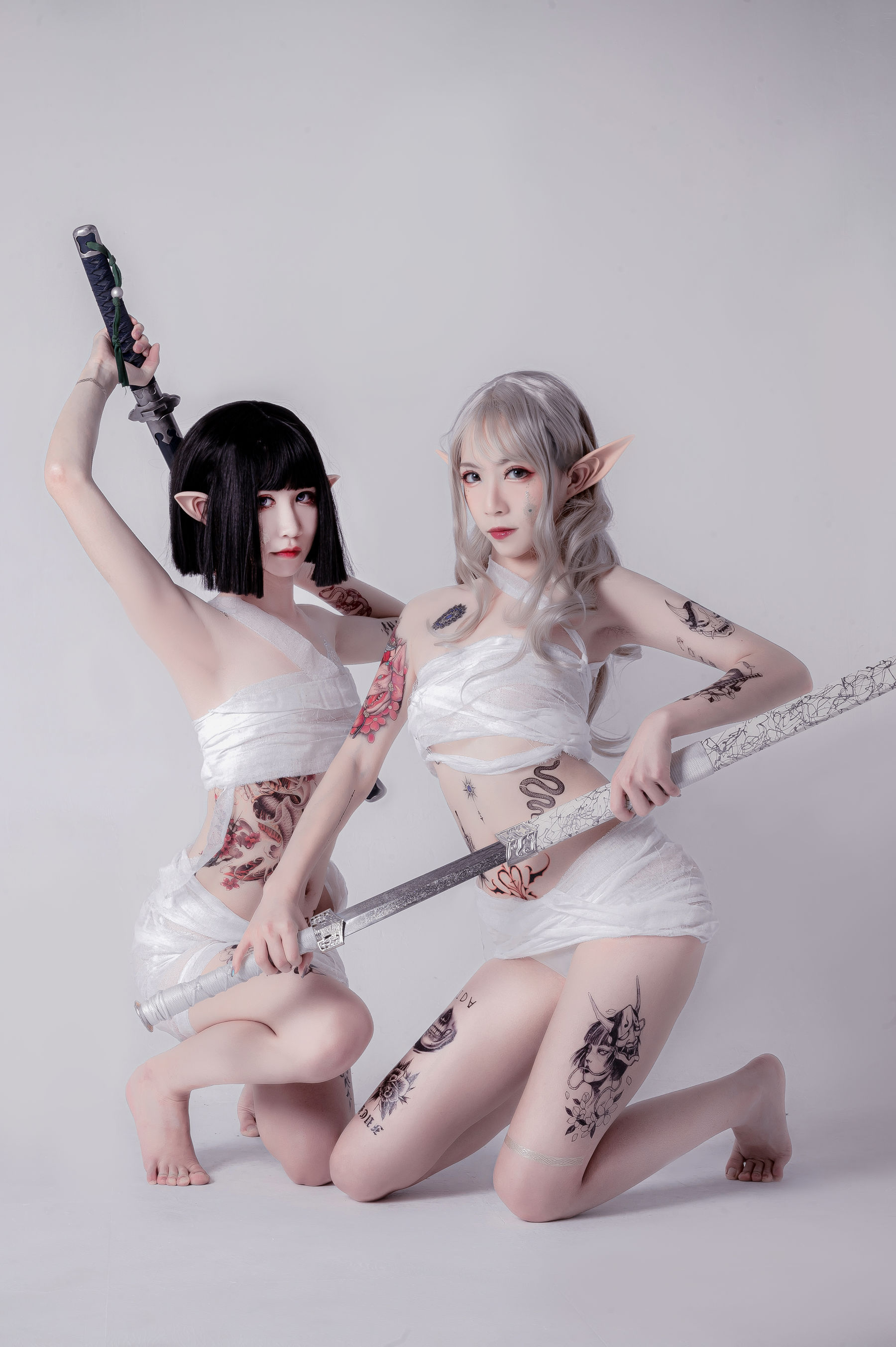 [COS福利] 动漫博主阮邑_Fairy - 绑带和武士