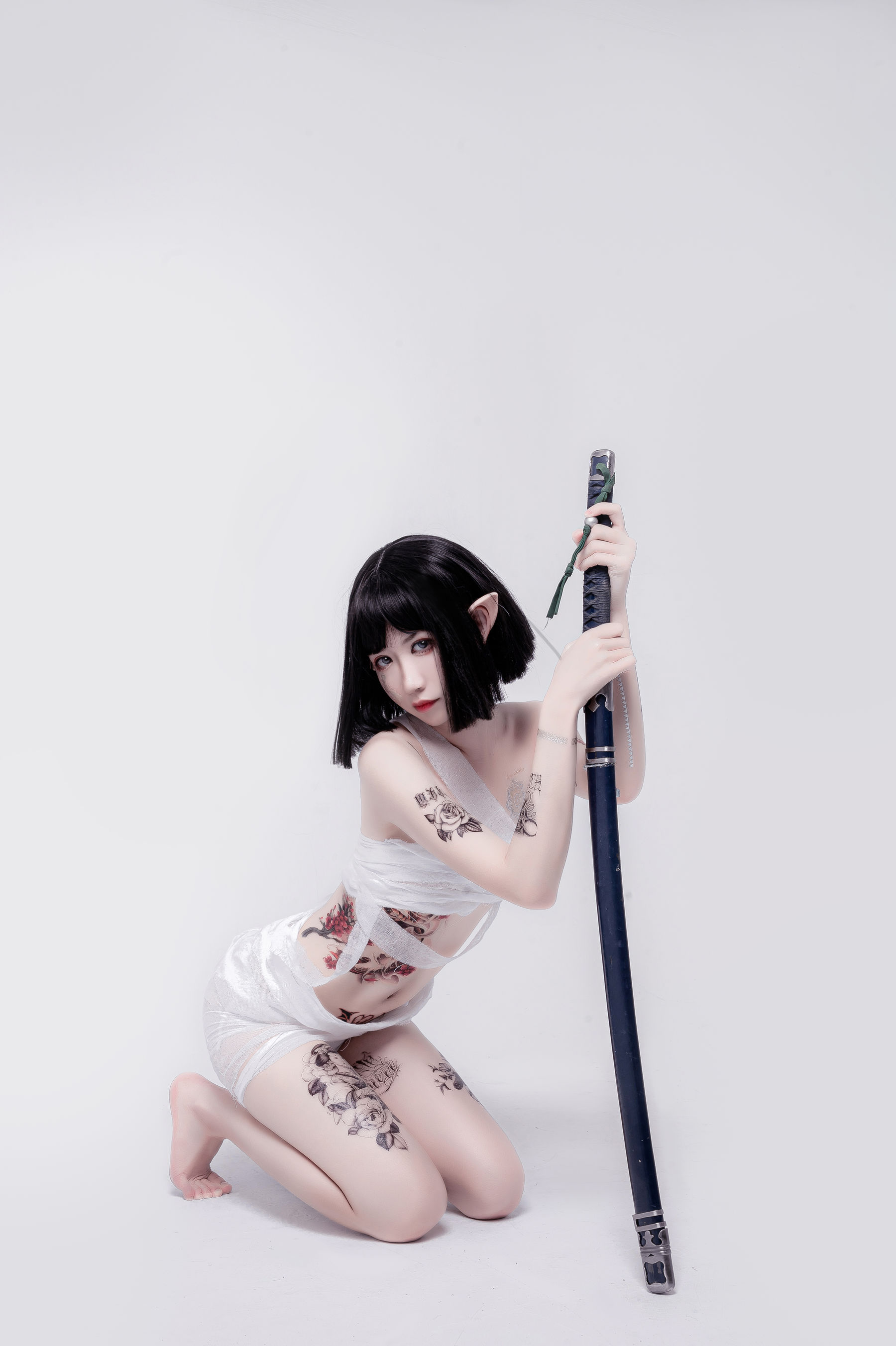 [COS福利] 动漫博主阮邑_Fairy - 绑带和武士