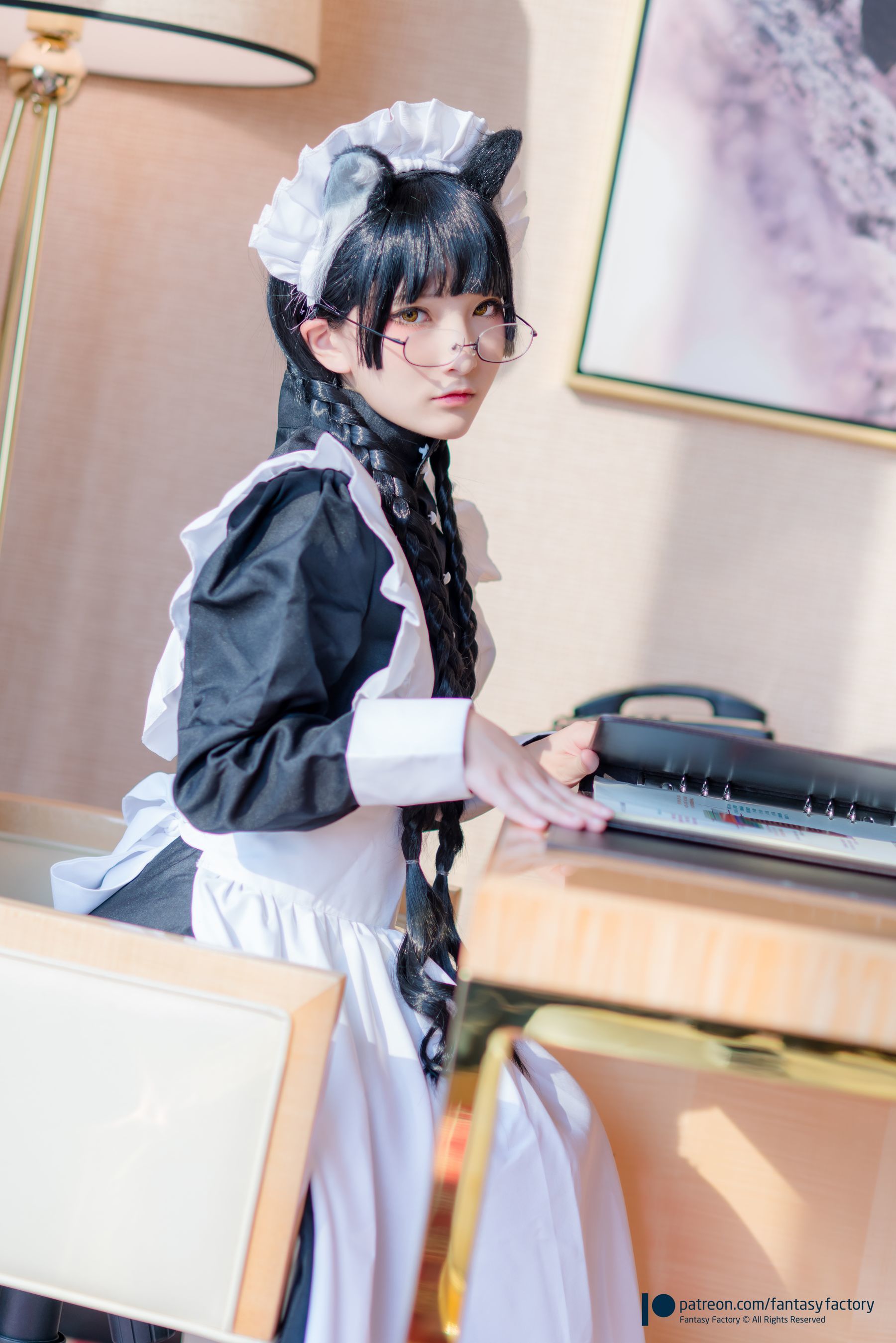 [COS福利] 小丁 [Fantasy Factory] Maid Meow 喵娘女仆