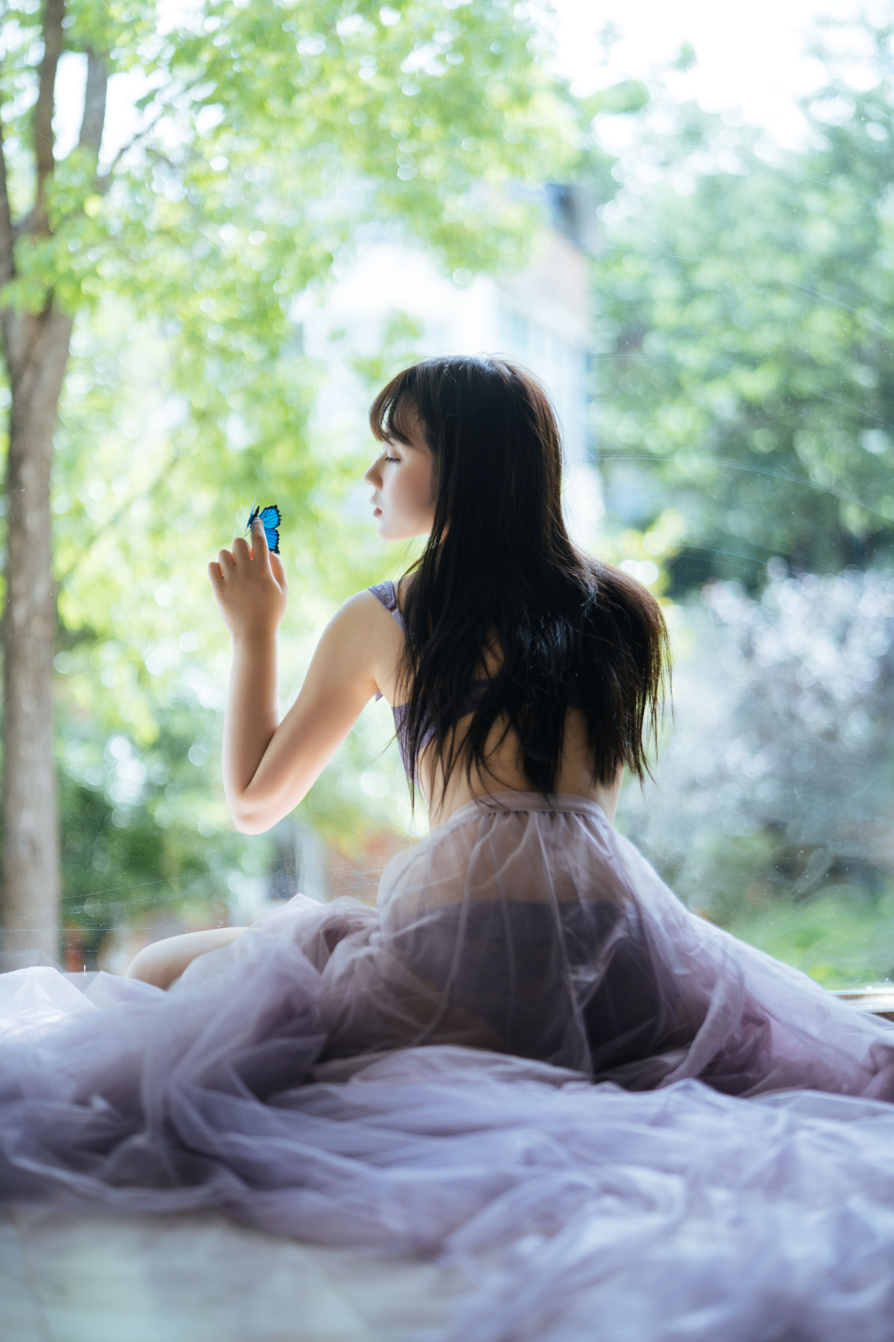 [COS福利] 微博福利姬镜酱 - 静夏之薄纱蕾丝