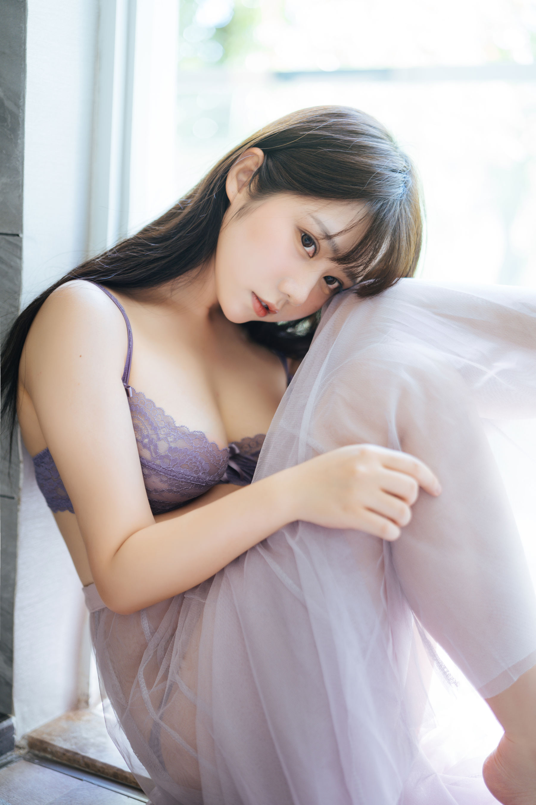 [COS福利] 微博福利姬镜酱 - 静夏之薄纱蕾丝