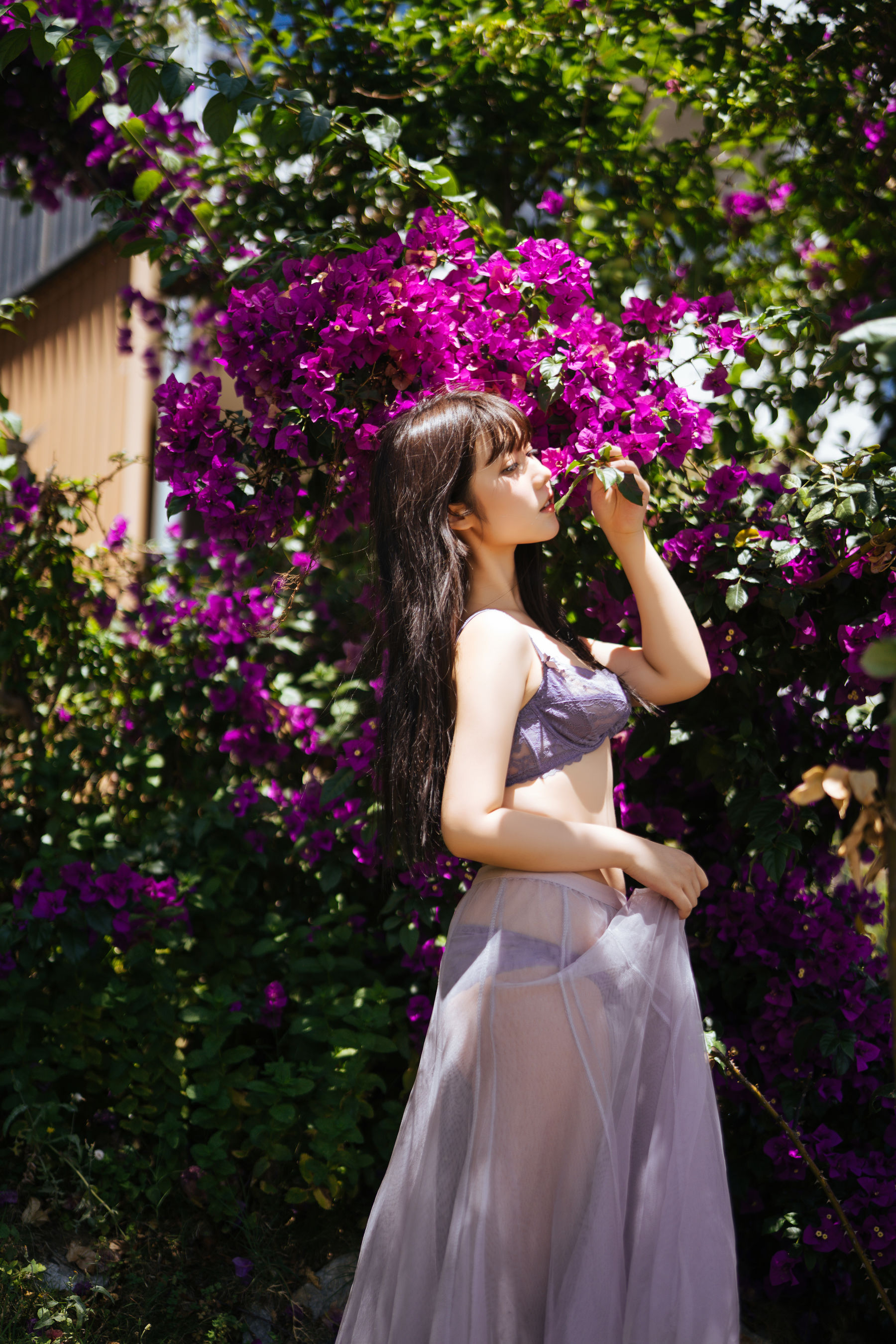 [COS福利] 微博福利姬镜酱 - 静夏之薄纱蕾丝