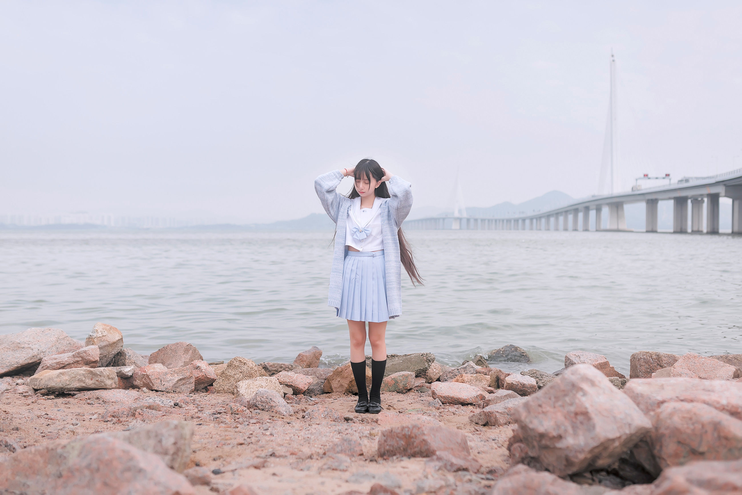 [COS福利] 萌妹子伽马羽落子 - 一起去海边