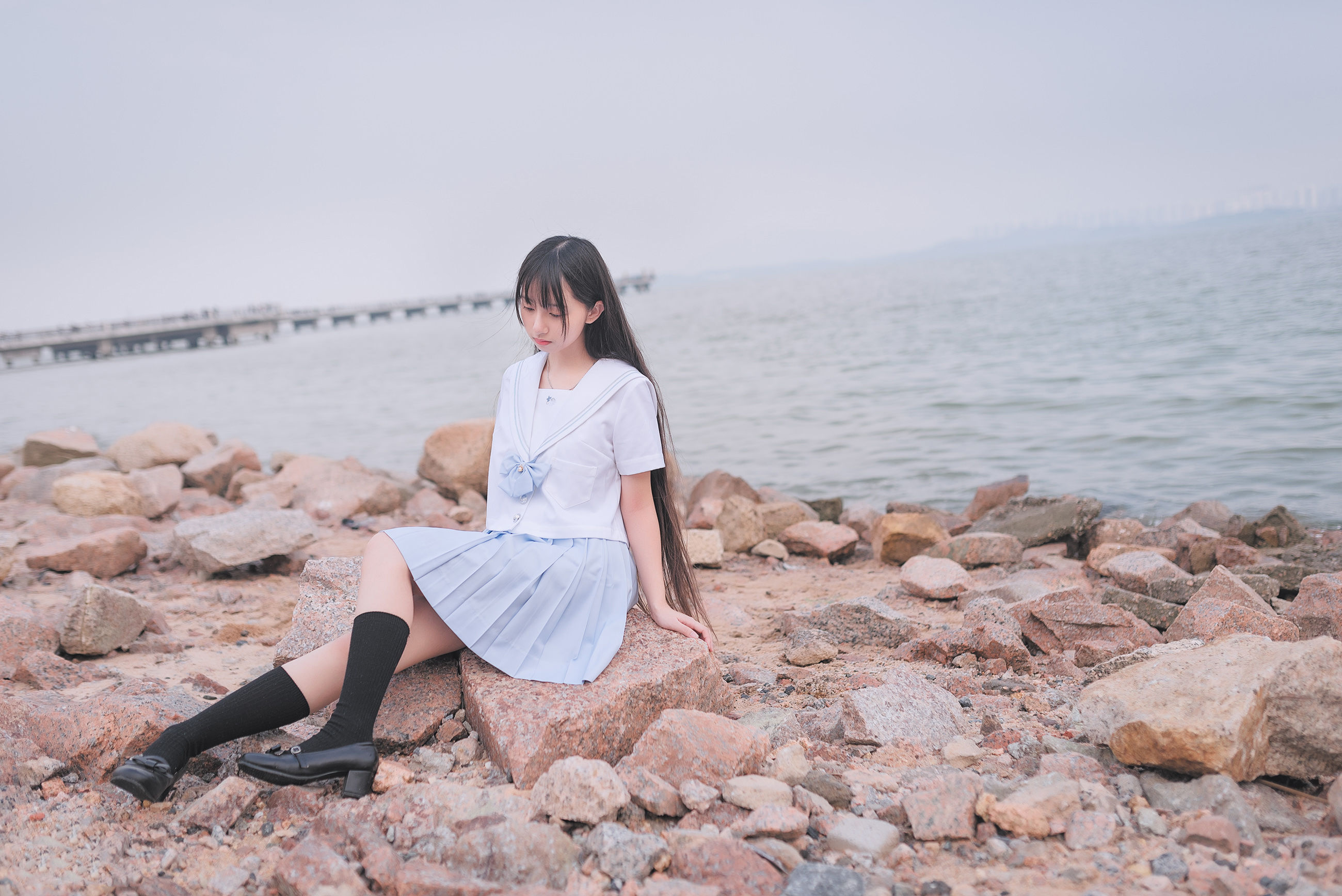 [COS福利] 萌妹子伽马羽落子 - 一起去海边