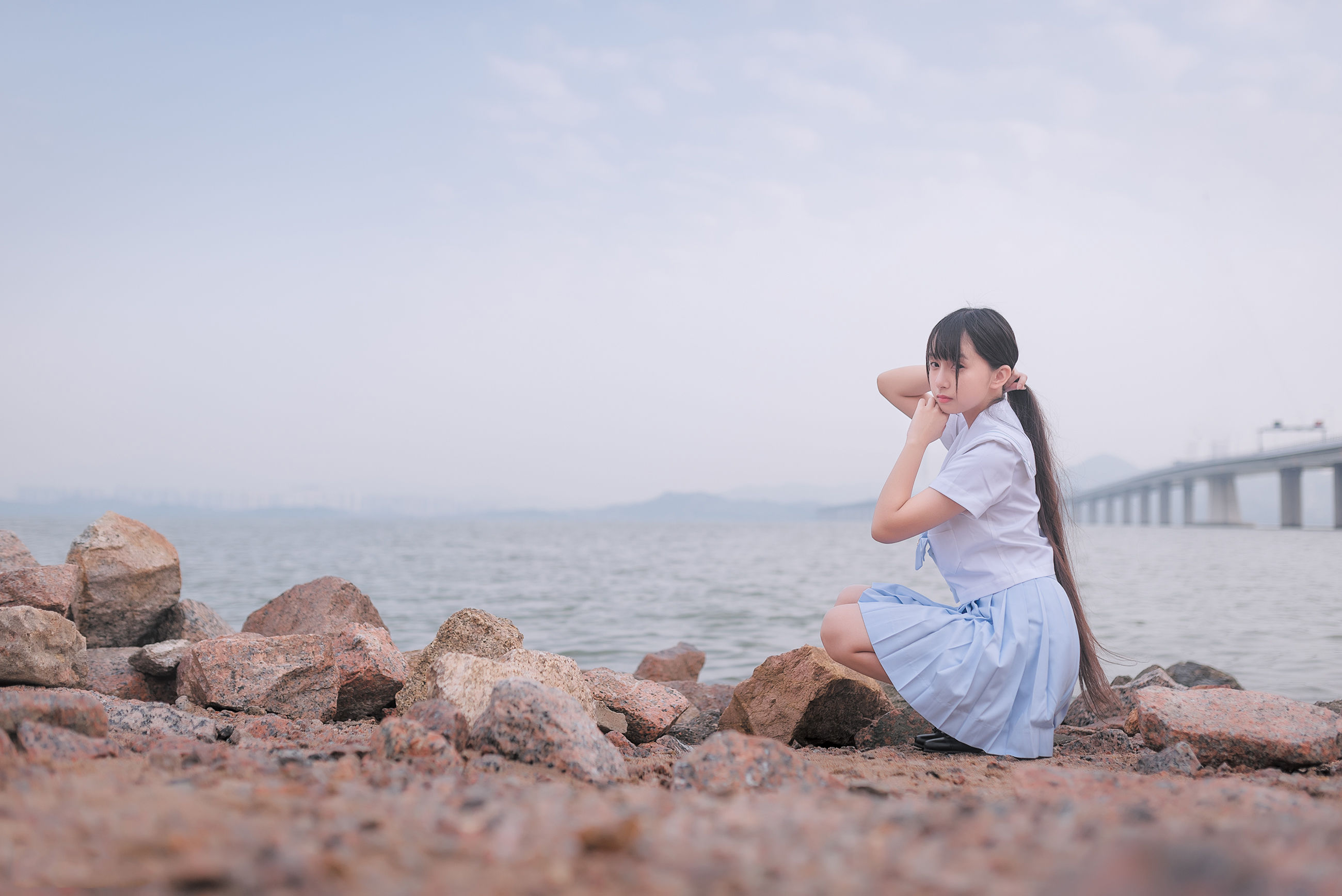 [COS福利] 萌妹子伽马羽落子 - 一起去海边