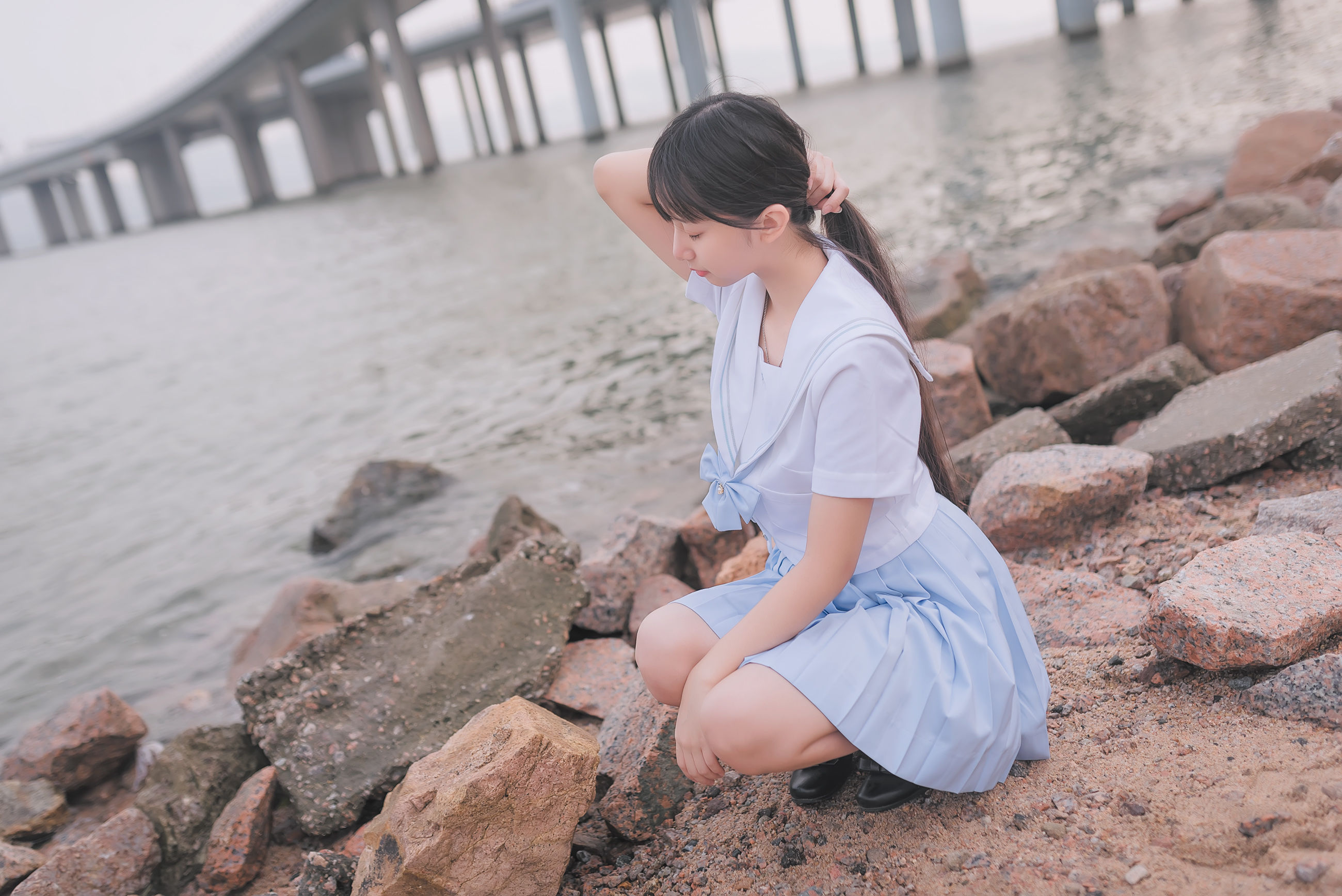 [COS福利] 萌妹子伽马羽落子 - 一起去海边