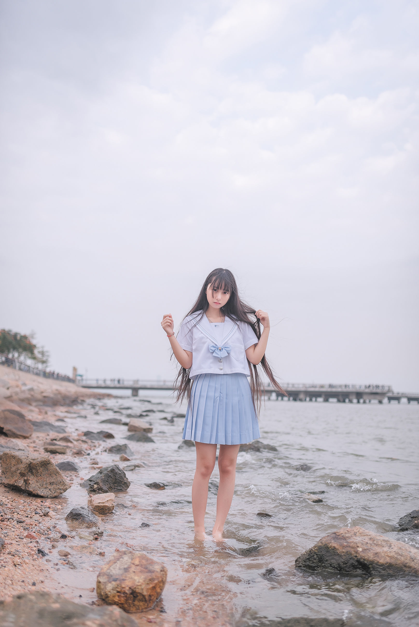 [COS福利] 萌妹子伽马羽落子 - 一起去海边