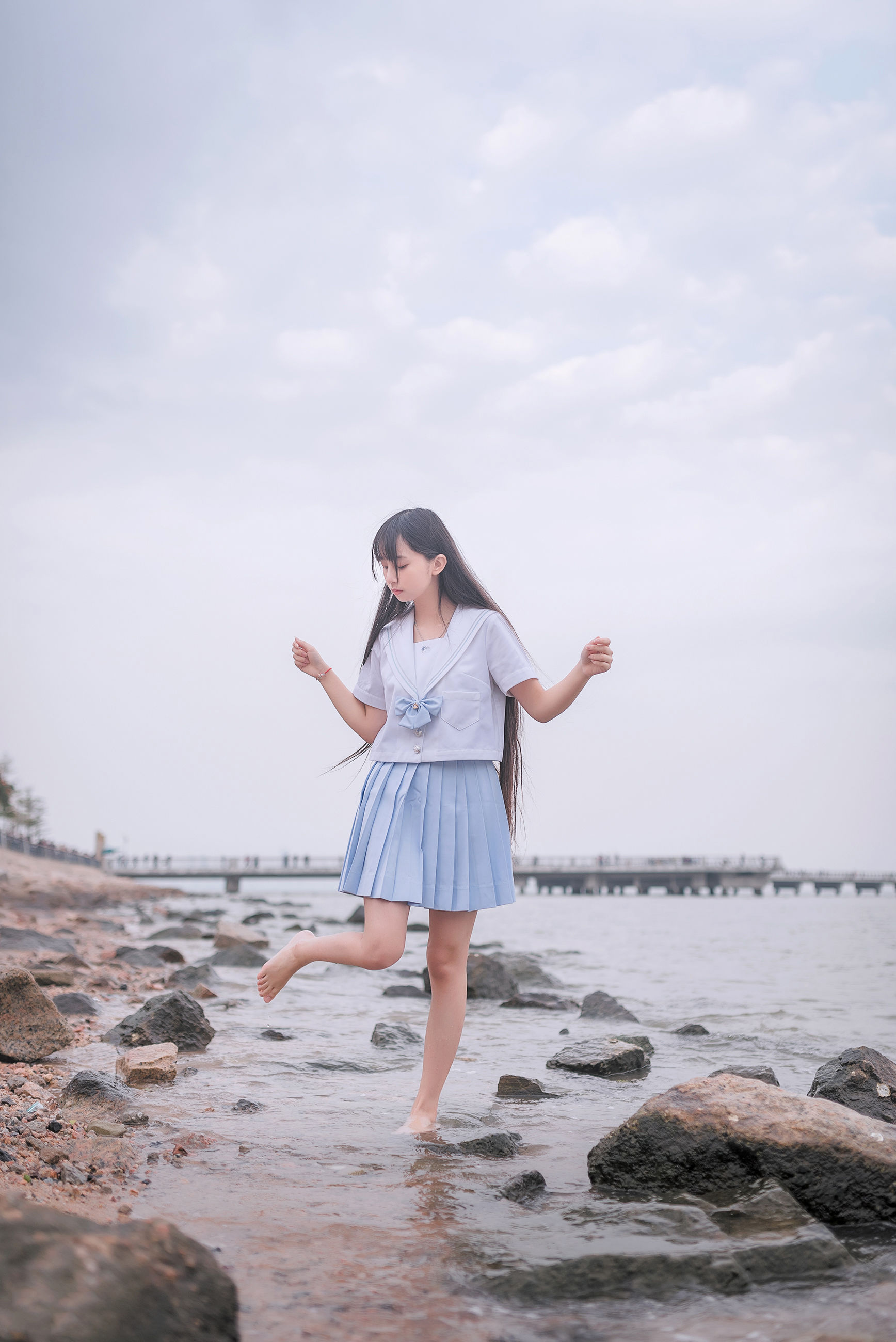 [COS福利] 萌妹子伽马羽落子 - 一起去海边