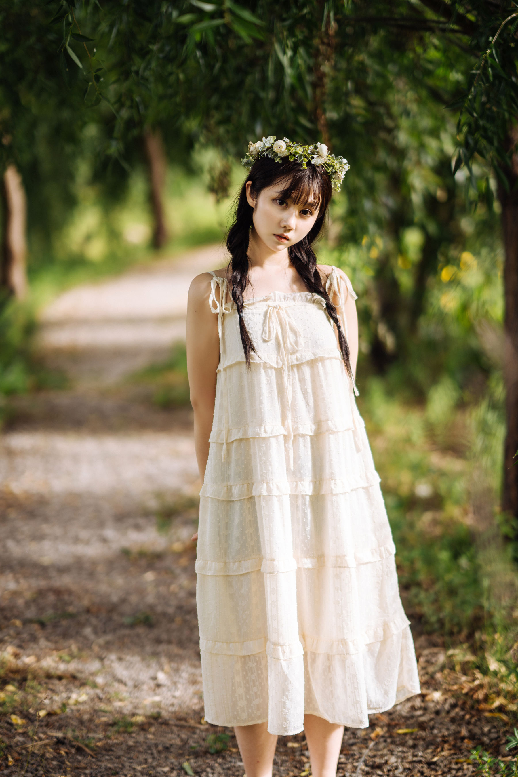 [COS福利] 微博福利姬镜酱 - 静夏之花环女孩