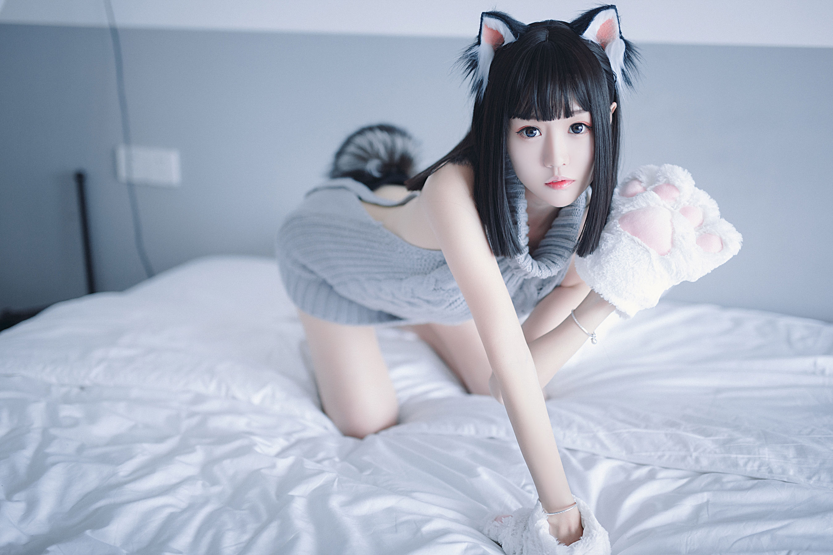 [COS福利] 斗鱼主播采妮么么 - 猫耳朵