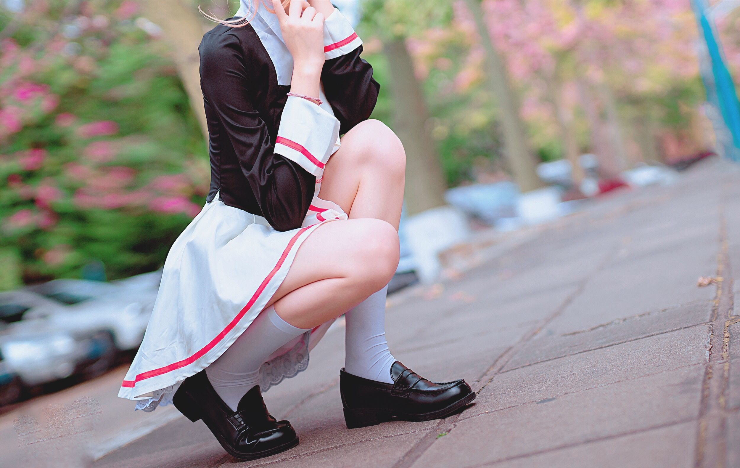 [COS福利] 动漫博主南桃Momoko - 木之本樱制服
