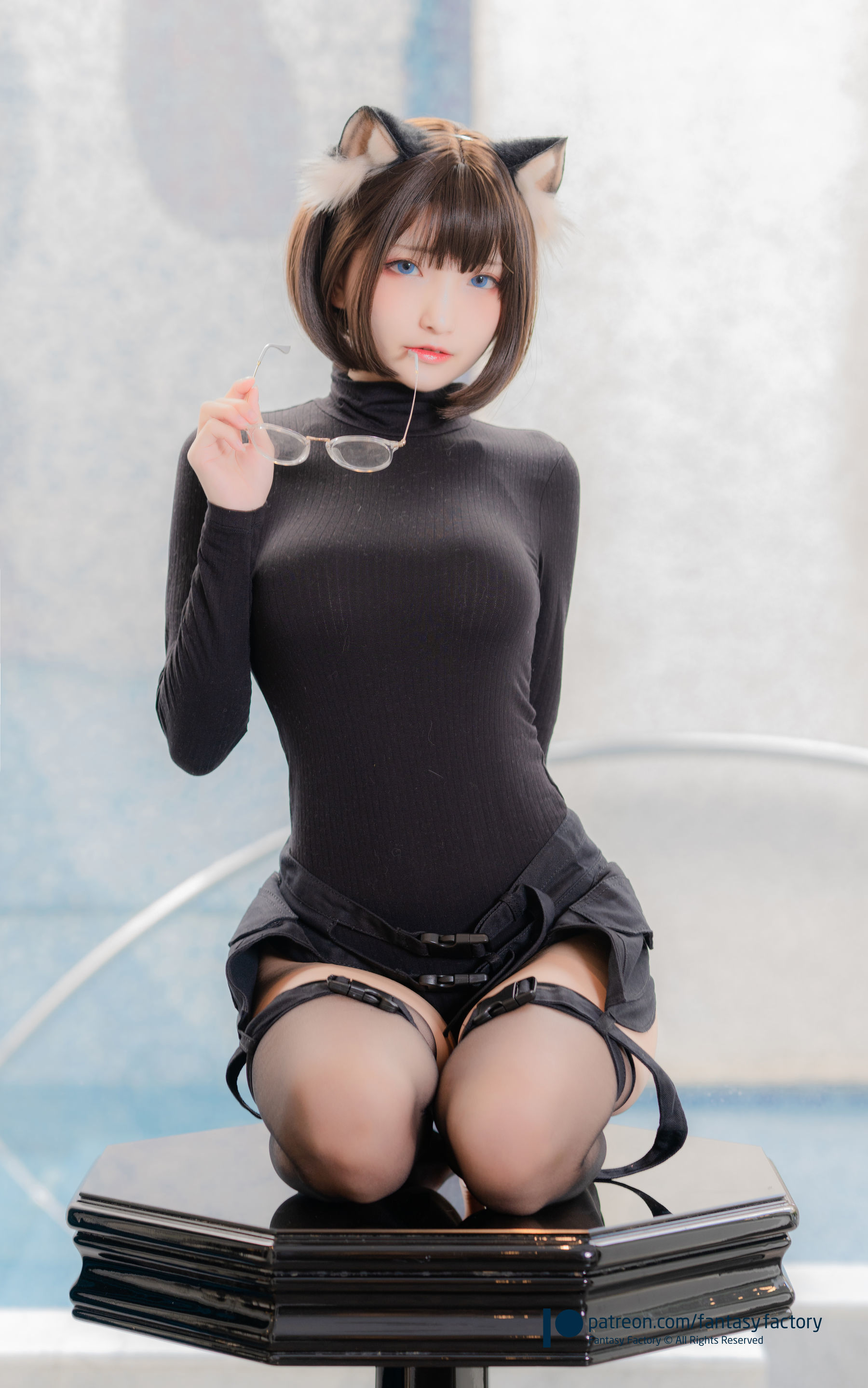 [COS福利] 小丁Cosplay 2020.01 [Fantasy Factory] 黑丝 和服 JK
