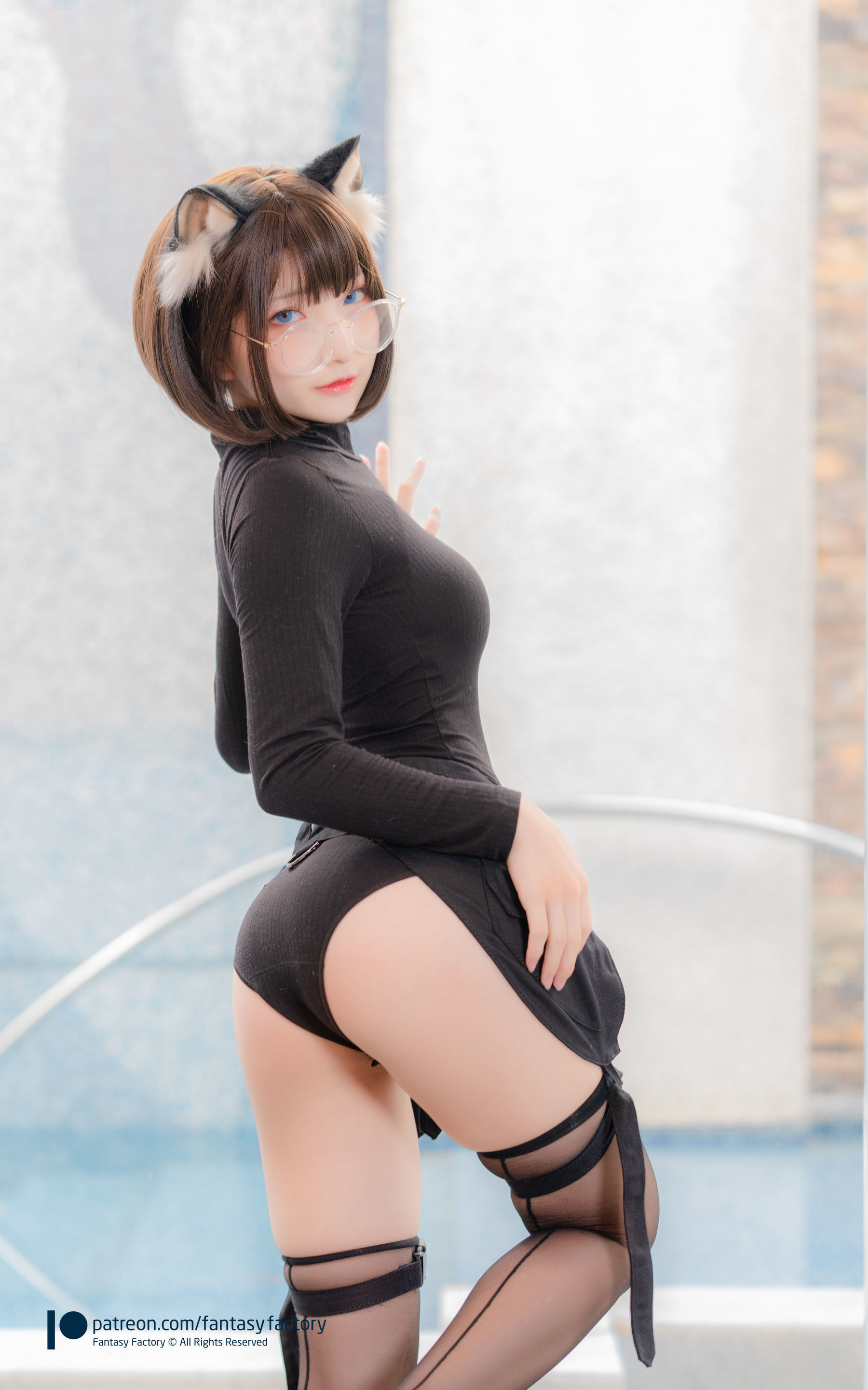 [COS福利] 小丁Cosplay 2020.01 [Fantasy Factory] 黑丝 和服 JK