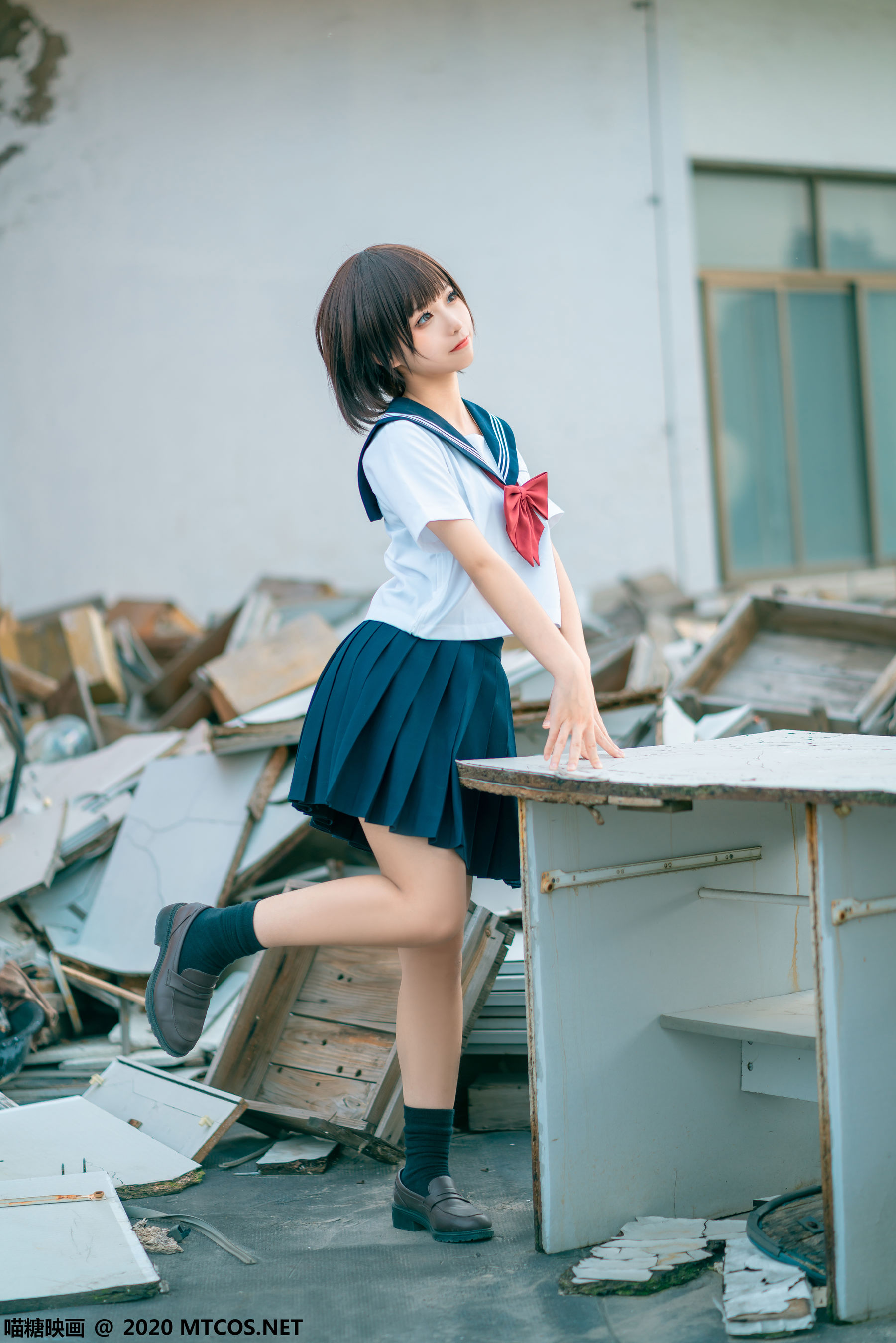 [喵糖映画] JKL.021 蠢沫沫 天台JK制服