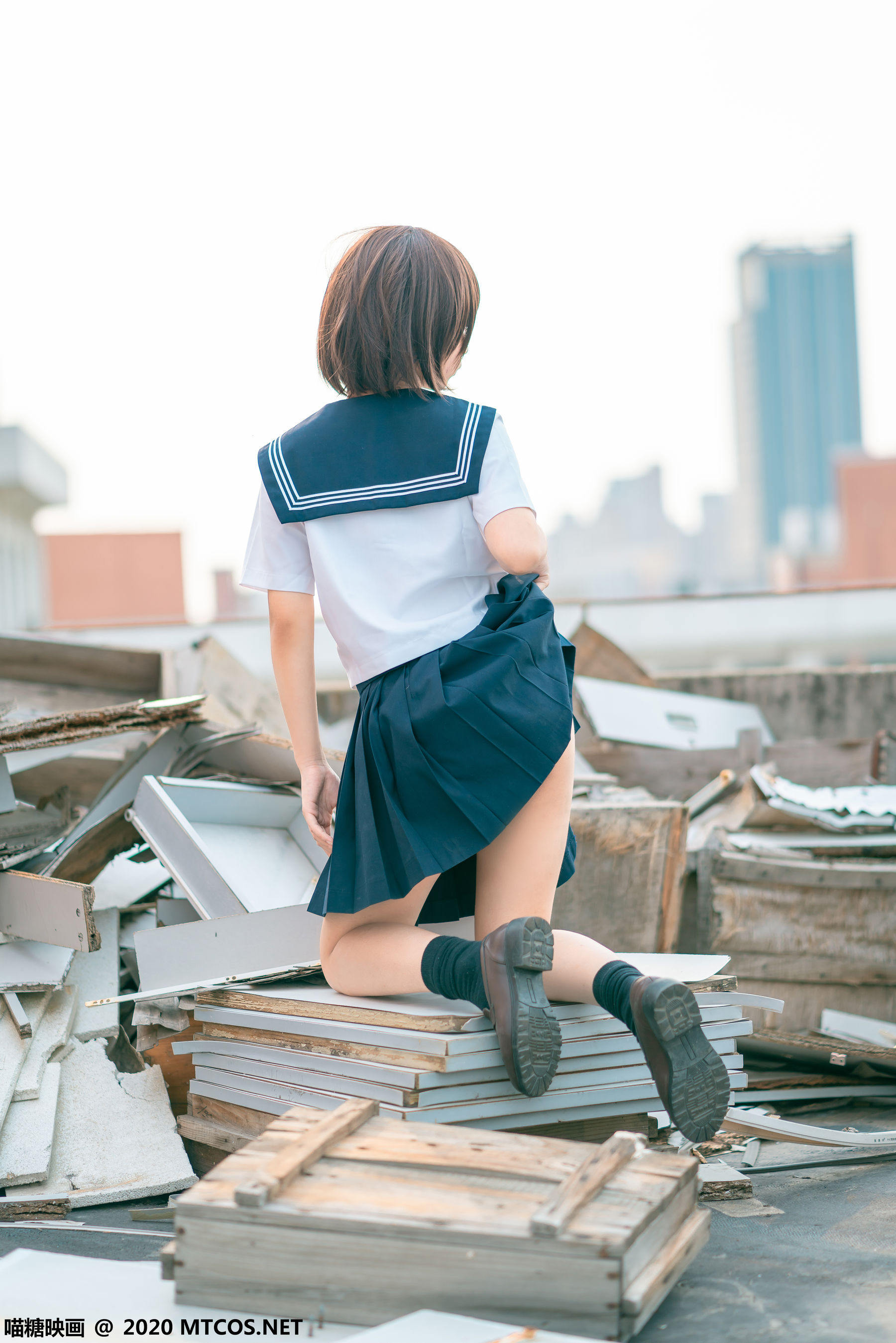 [喵糖映画] JKL.021 蠢沫沫 天台JK制服