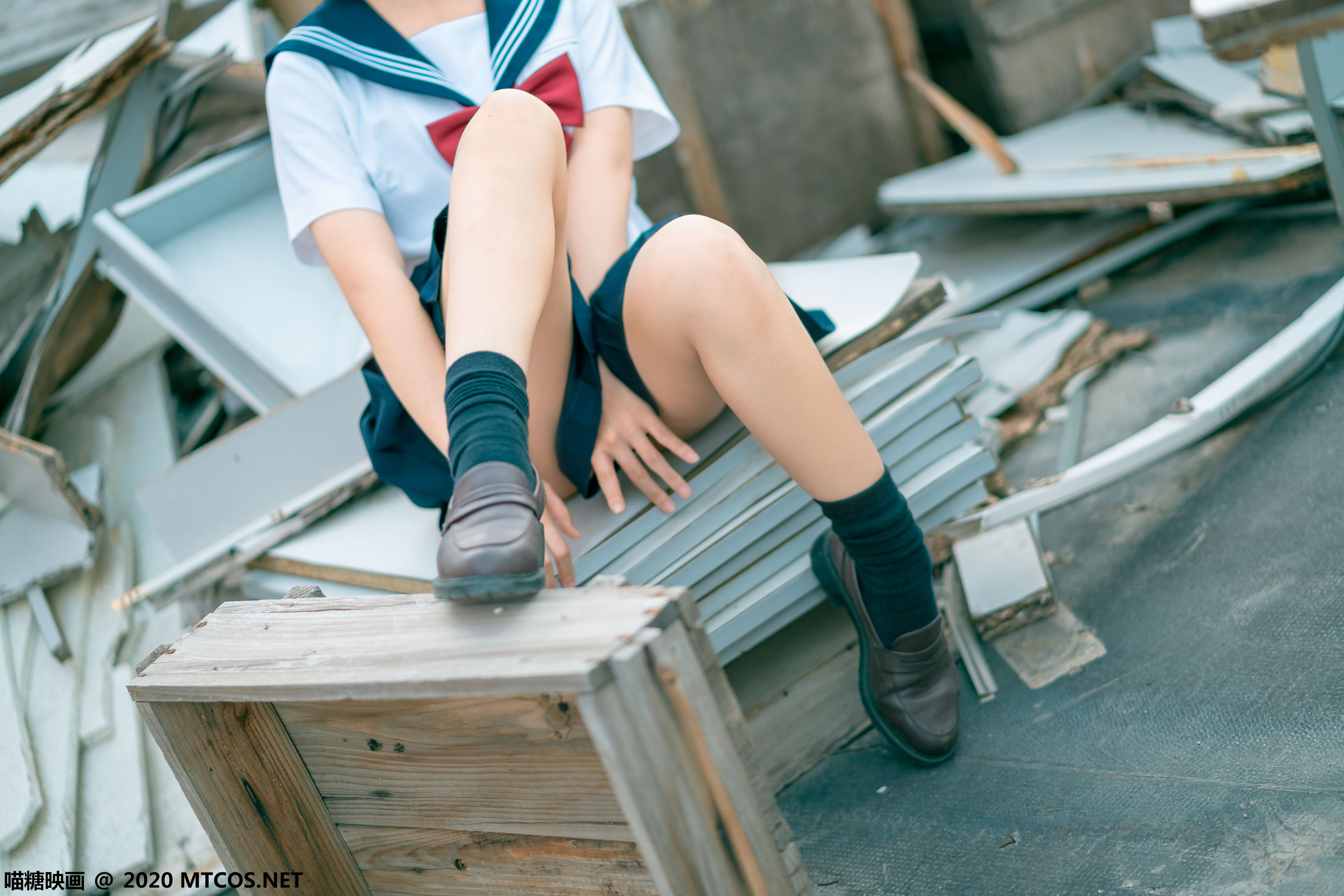 [喵糖映画] JKL.021 蠢沫沫 天台JK制服