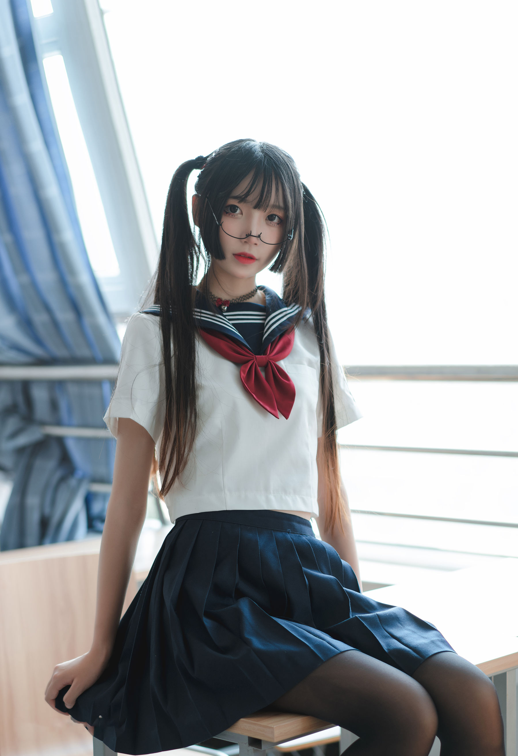 [喵糖映画] JKL.022 五更百鬼 教室JK制服