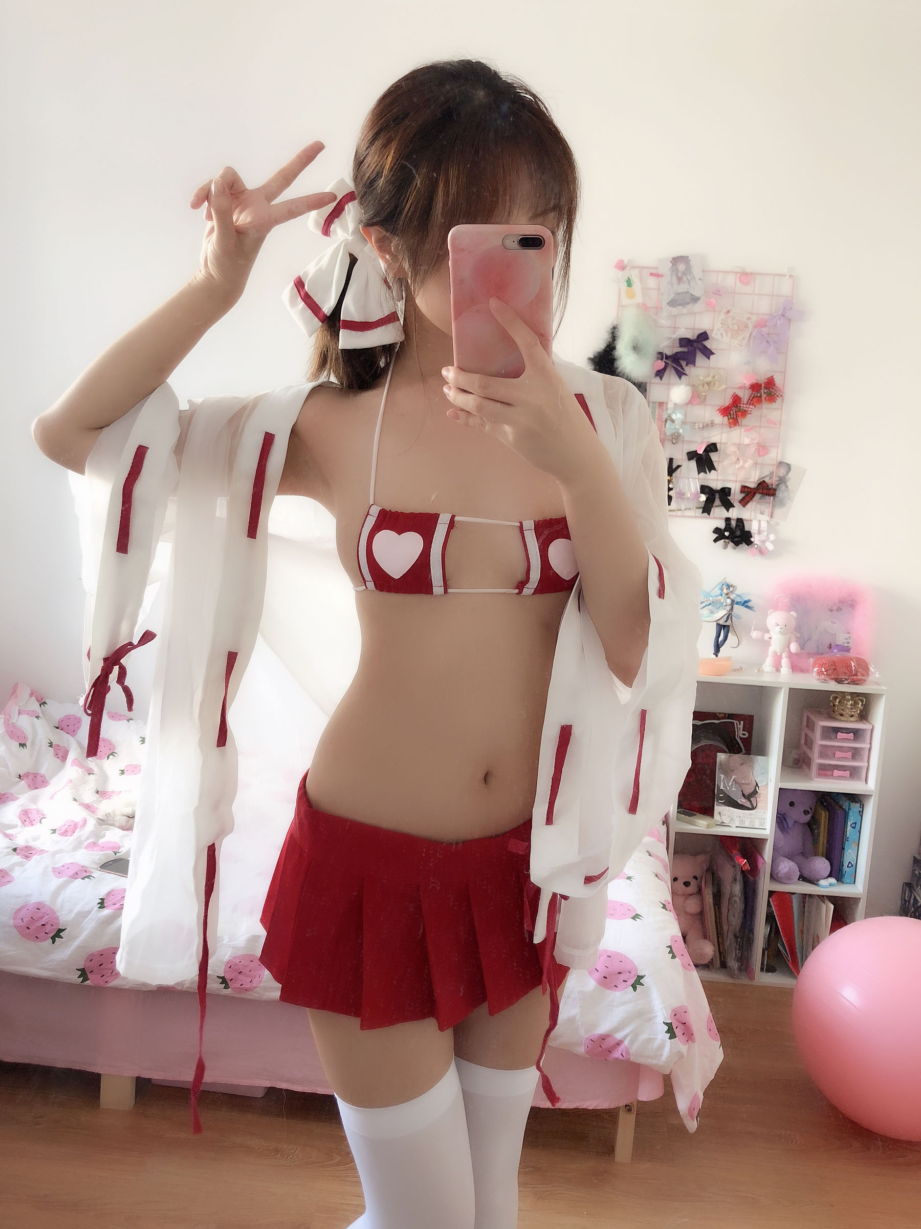 [Cosplay写真] 动漫博主雯妹 - 自拍本（1号本）巫女